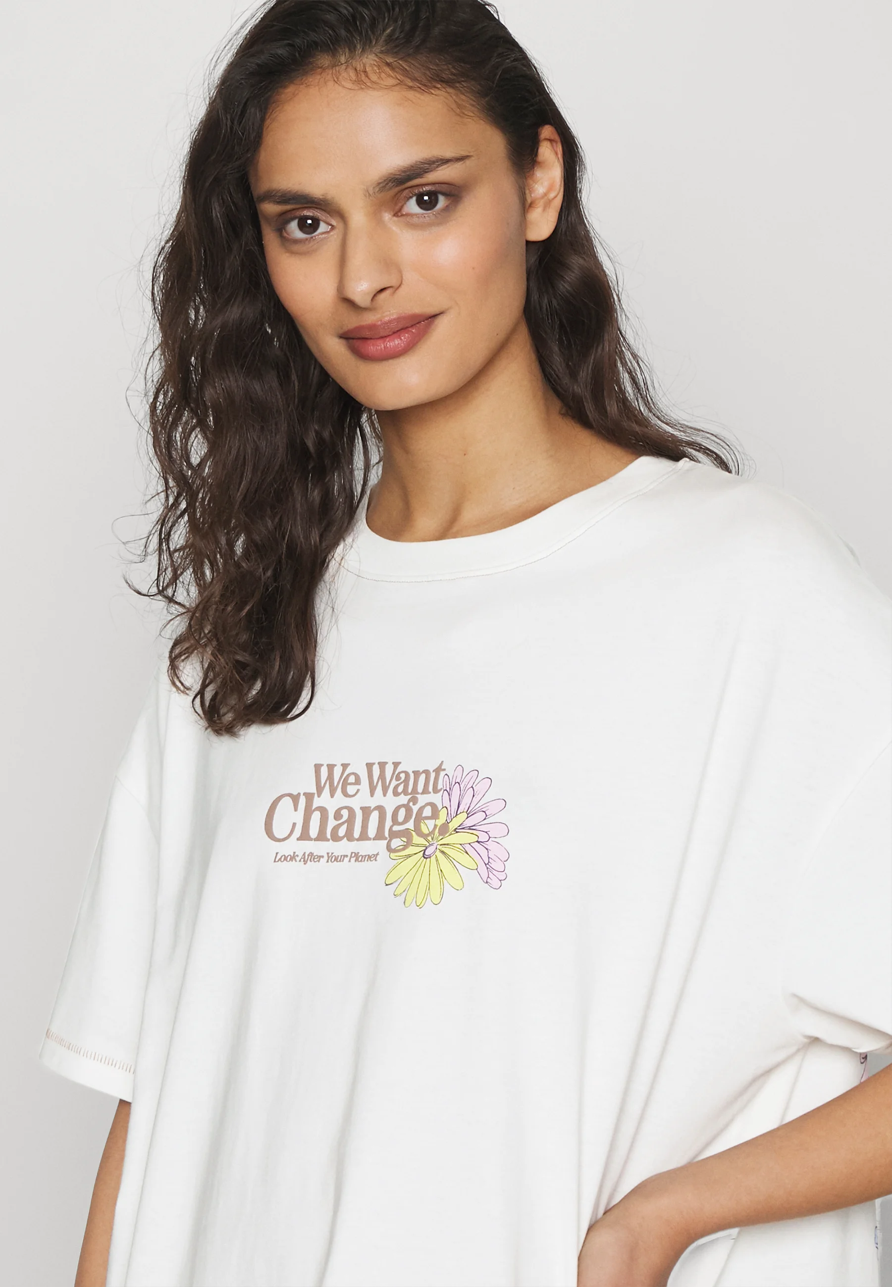 Camisón de algodón sobre el cuerpo