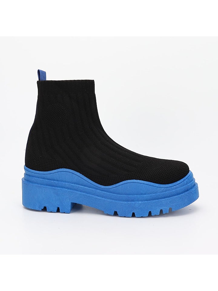 La Bottine Souriante Boots in Schwarz/ Blau günstig kaufen 37