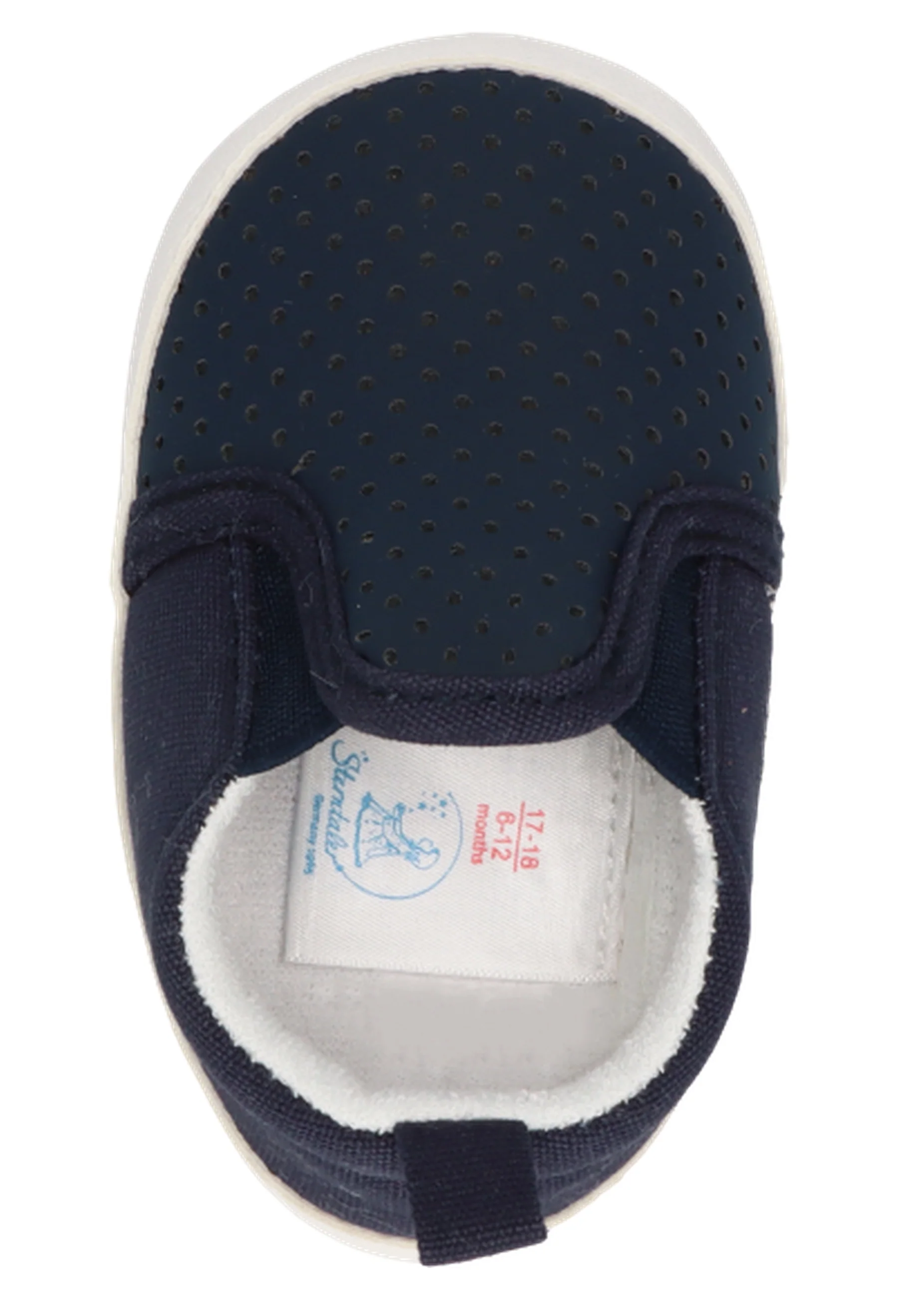 Babyschuh aus Kunstleder und Canvas im Farbmix