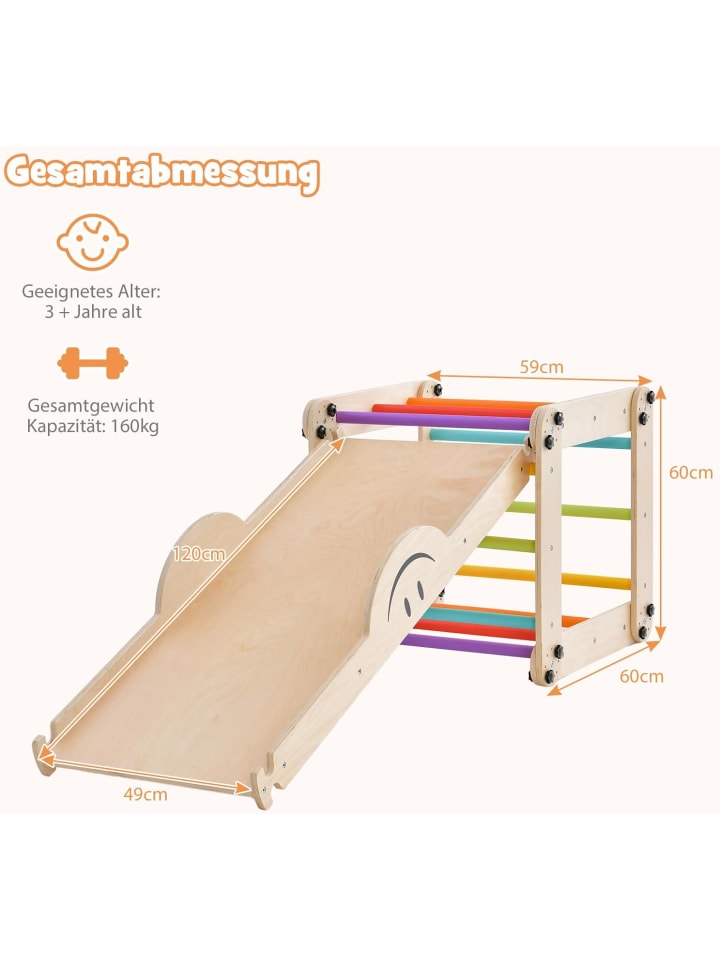COSTWAY Klettergerüst 5in1 Indoor in Bunt günstig kaufen onesize