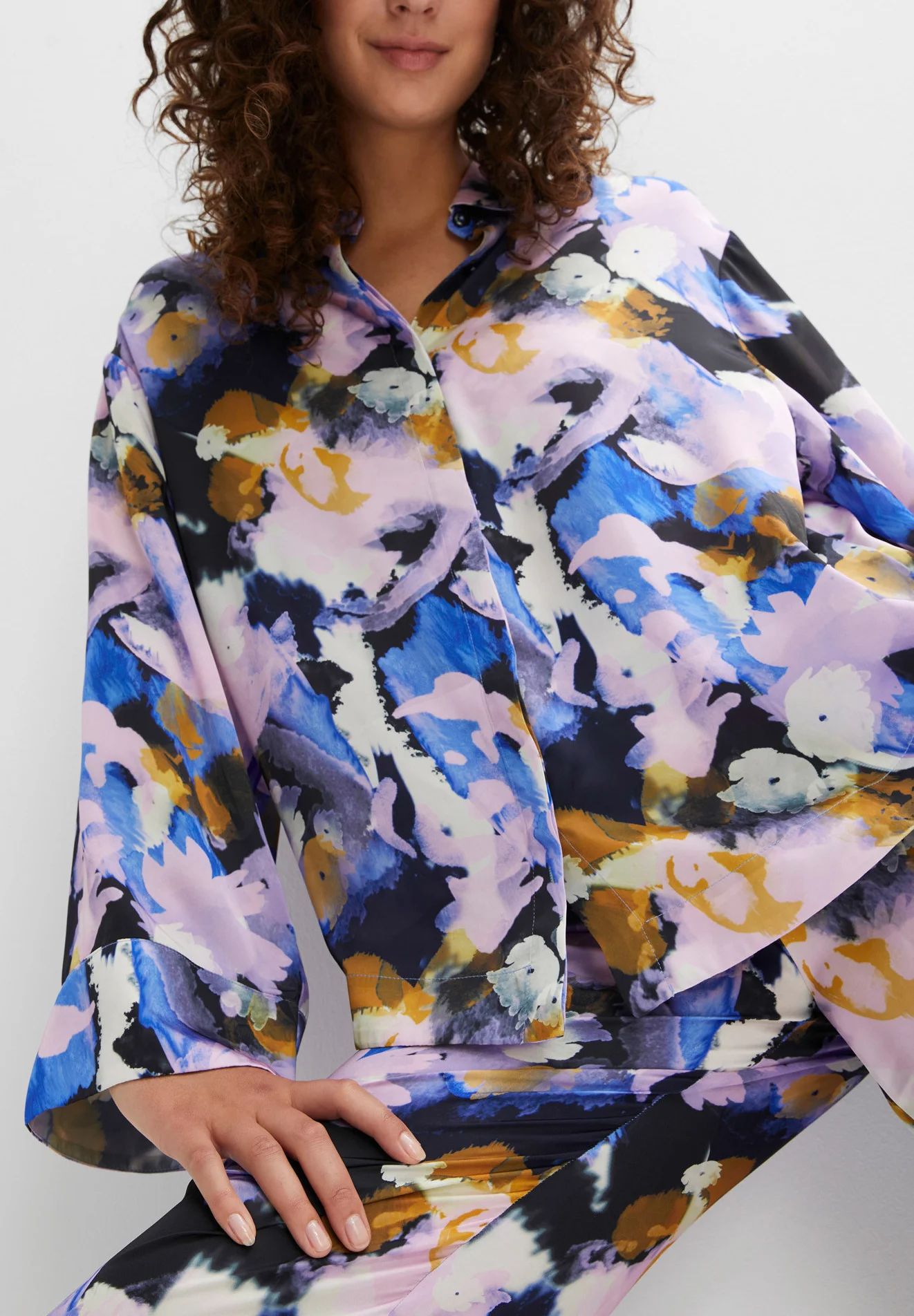 bonprix AUS MATTEM MIT KNOPFLEISTE - Pijama