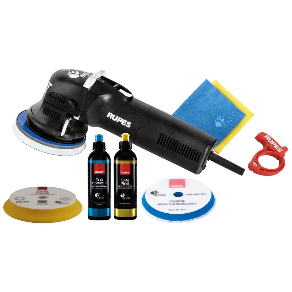 Rupes BigFoot LHR 12E Duetto Exzenterpoliermaschine Basis Kit, 8-teilig