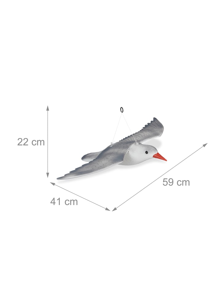 relaxdays Vogelschreck Möwe in Weiß/Grau günstig kaufen onesize