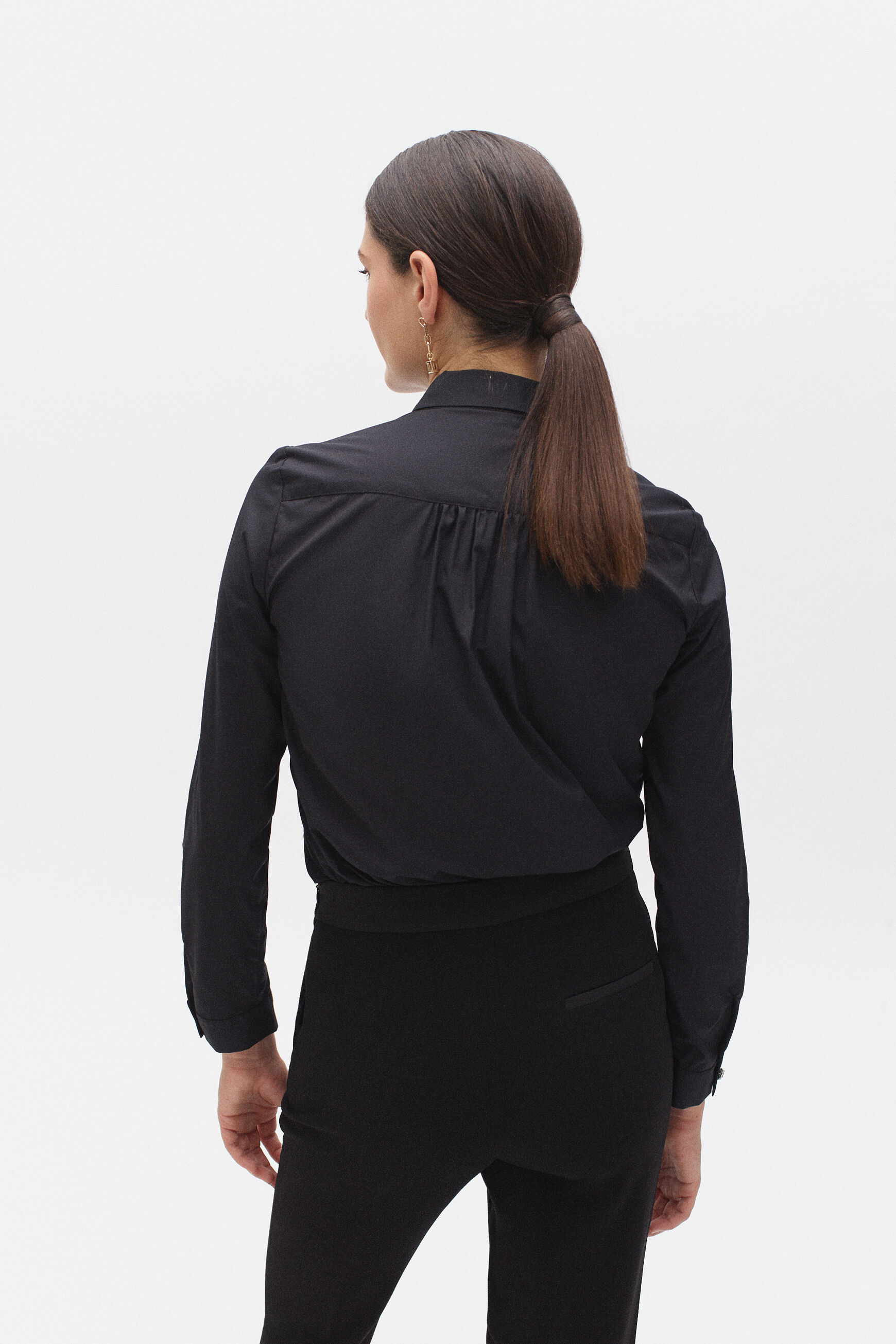 Chemise samba uni noir femme