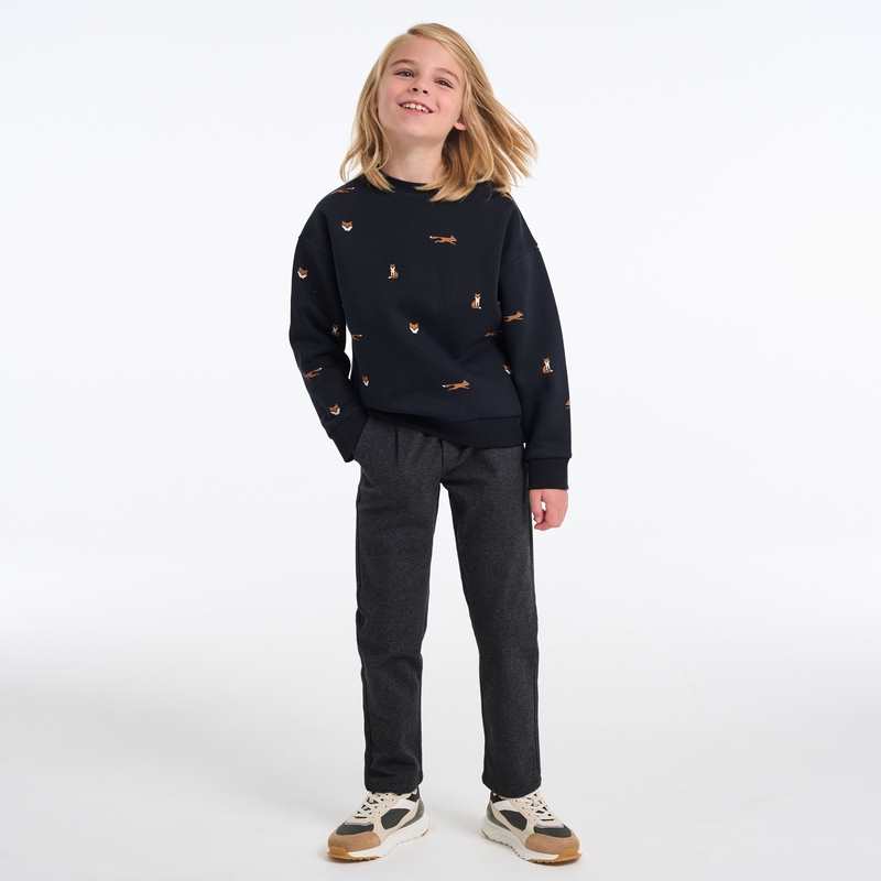 Sweat-shirt imprimé anthracite Garçon