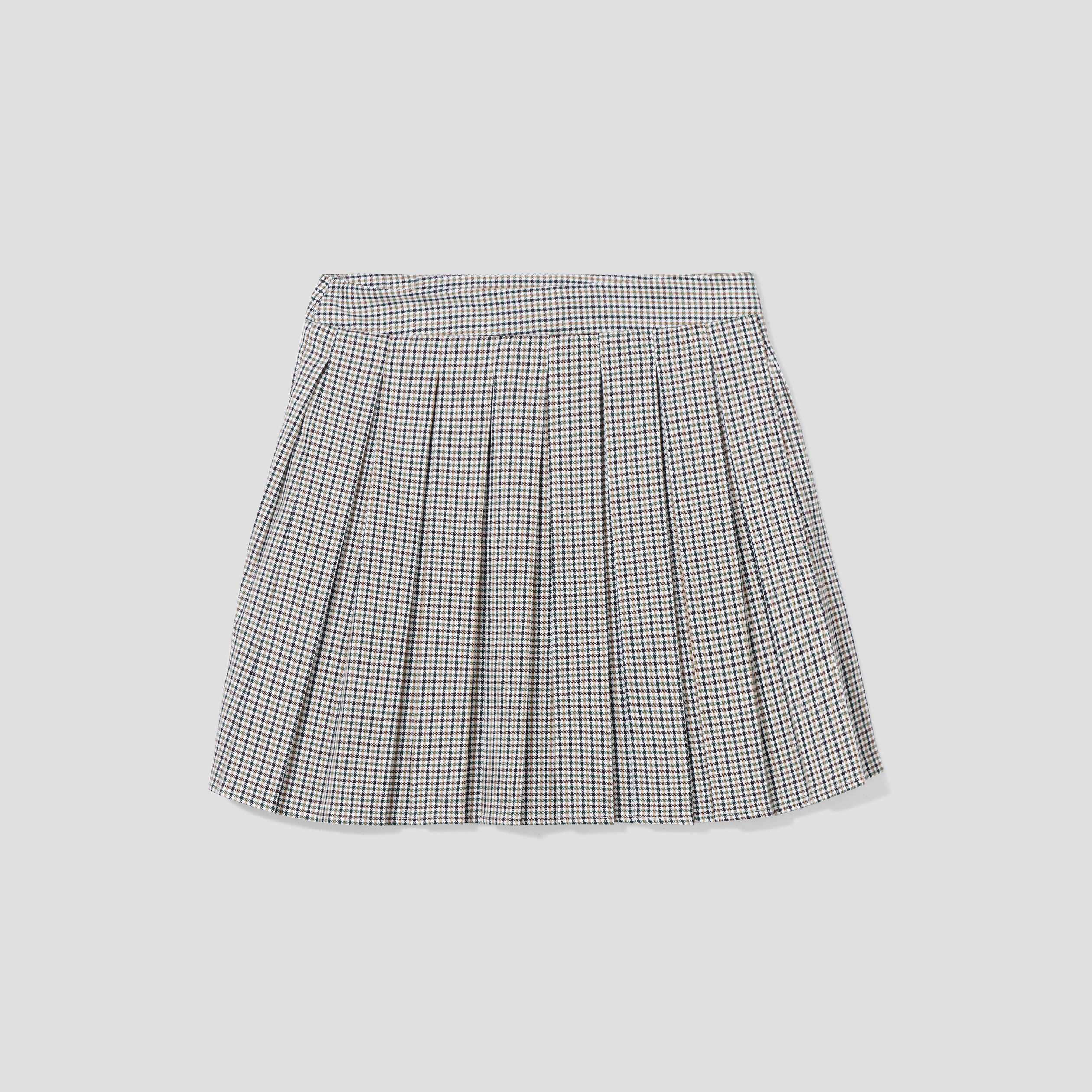 Jupe courte plissée beige femme | La Halle
