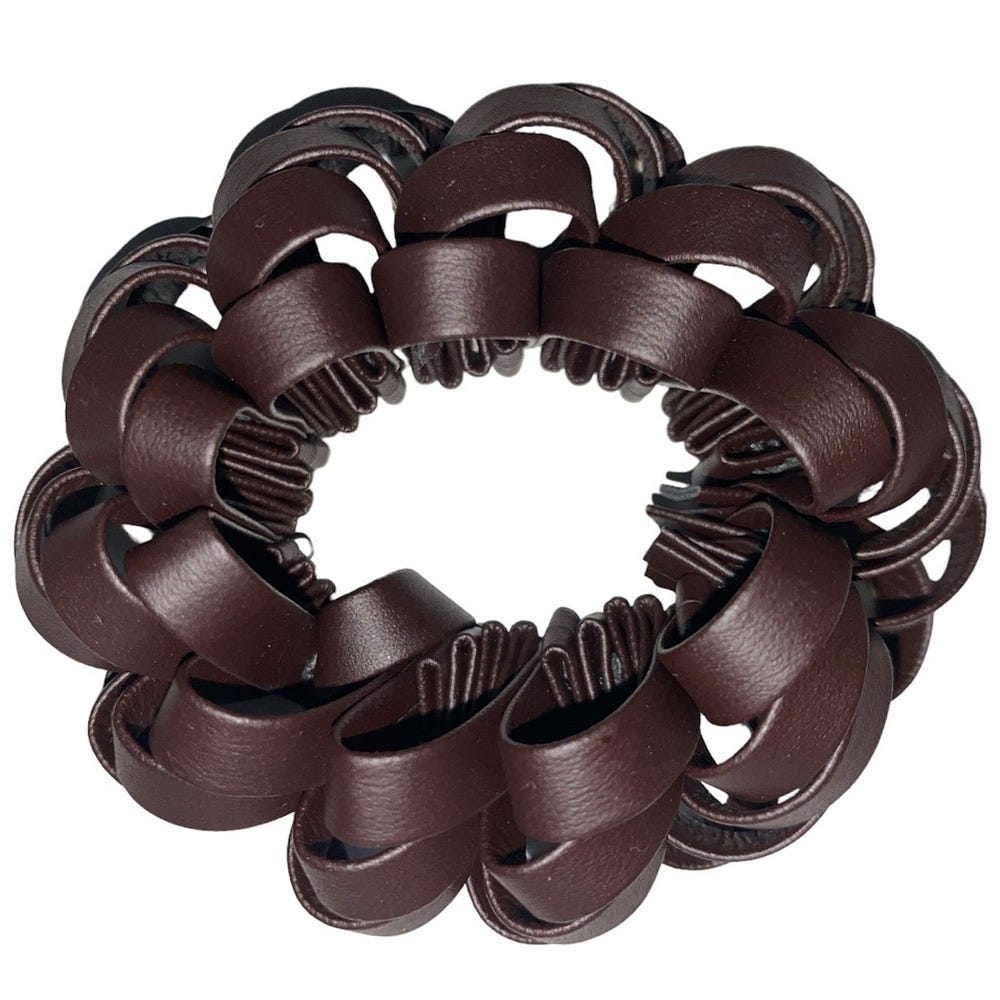 Cléoe Braided Scrunchie Dark Brown