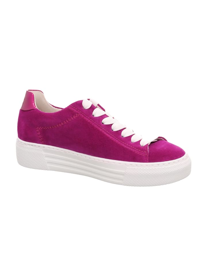 Gabor Comfort Plateau Schnürschuhe in Pink günstig kaufen