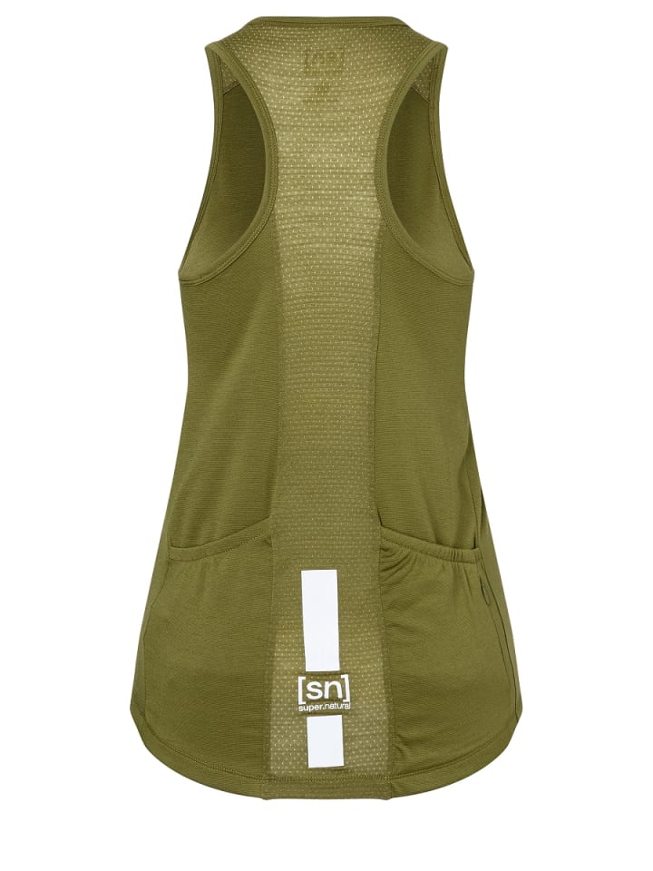 super.natural Merino Fahrrad Tanktop W GRAVA TANK in oliv günstig kaufen