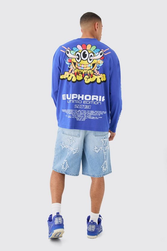 Langärmliges T-Shirt mit Euphoria-Print