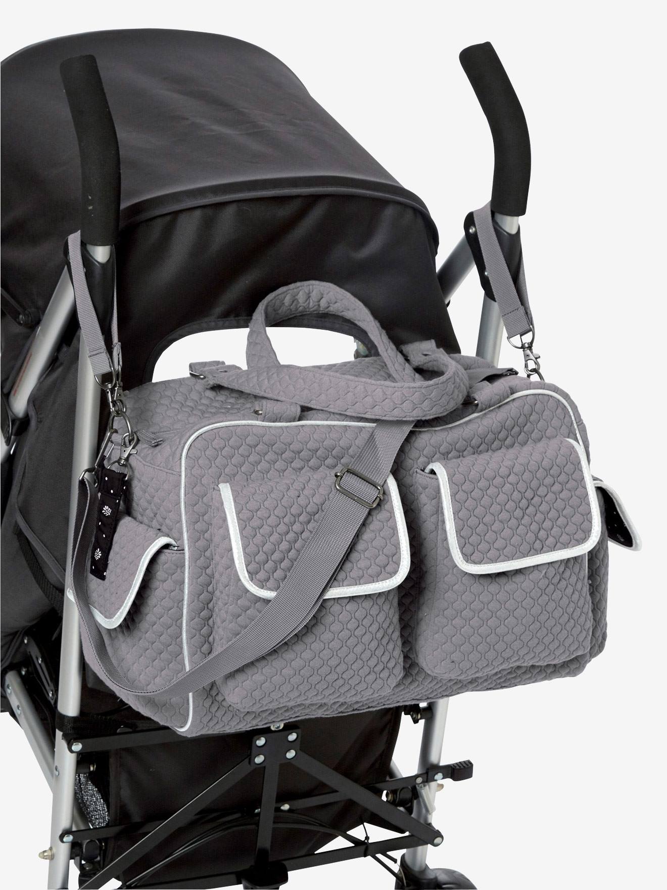 Sac à langer Journée multipoches vertbaudet gris foncé