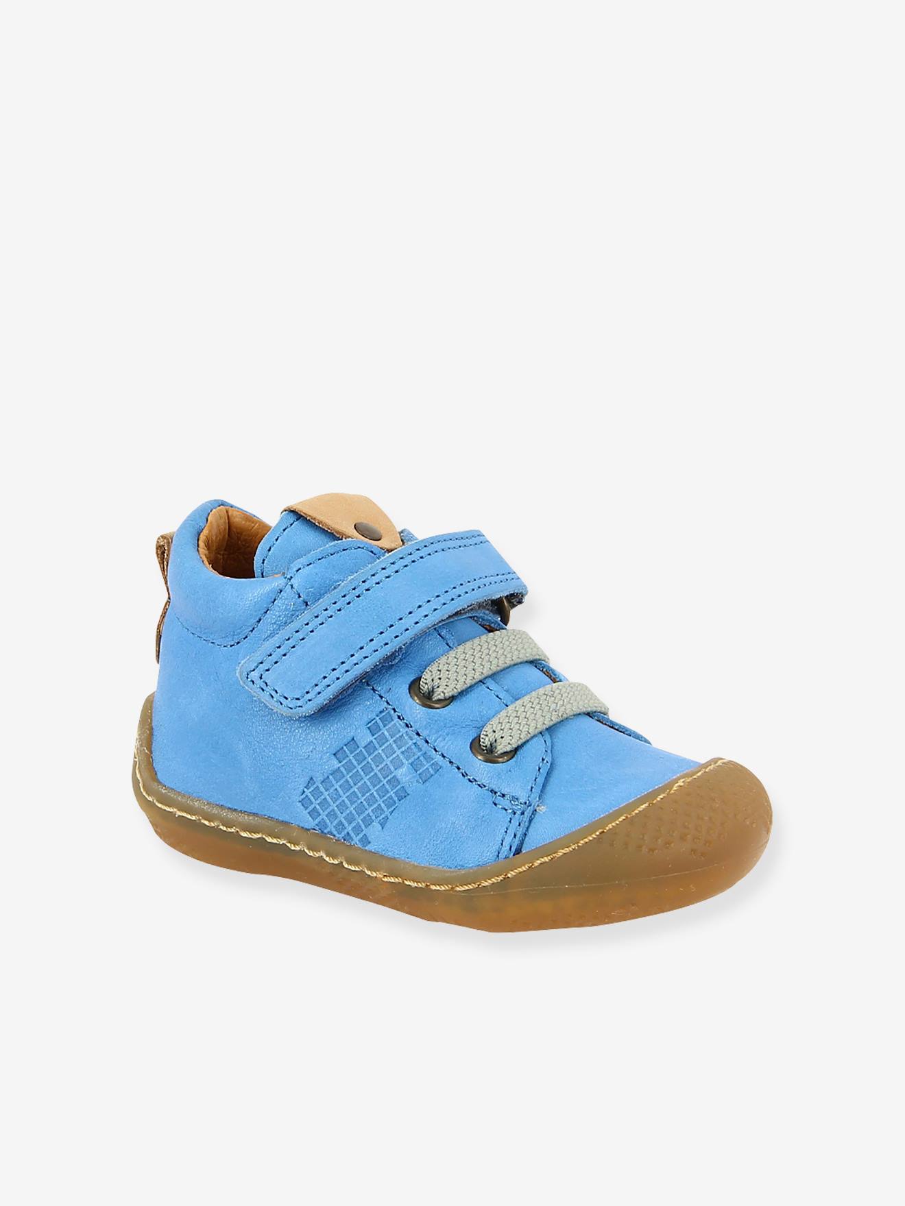Bottillons cuir bébé garçon Airmes Babybotte® bleu