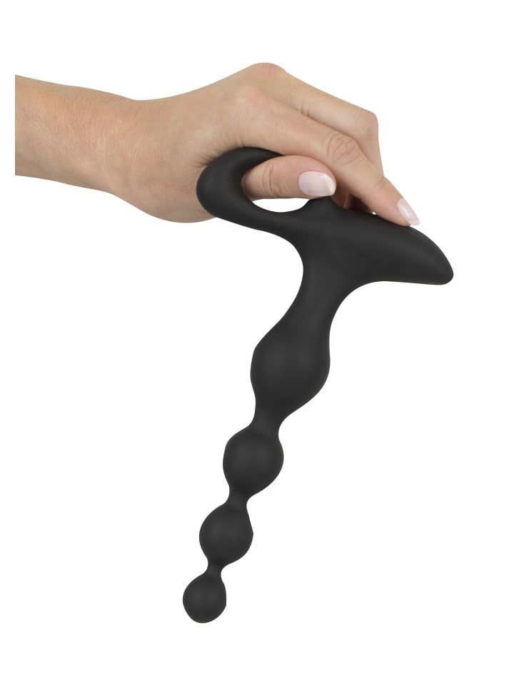 Black Velvets Analvibrator Rechargeable anal beads in schwarz günstig kaufen 20 cm