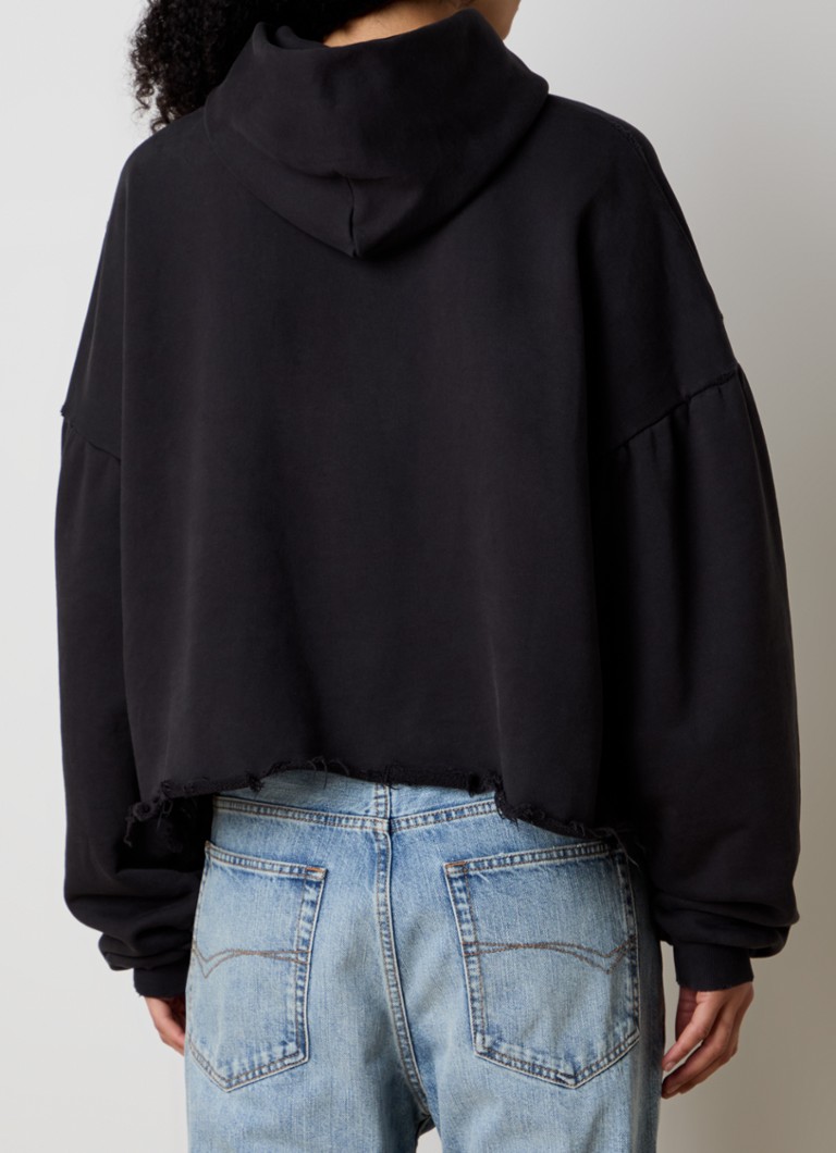 Hanorac scurt Balenciaga cu imprimeu de logo