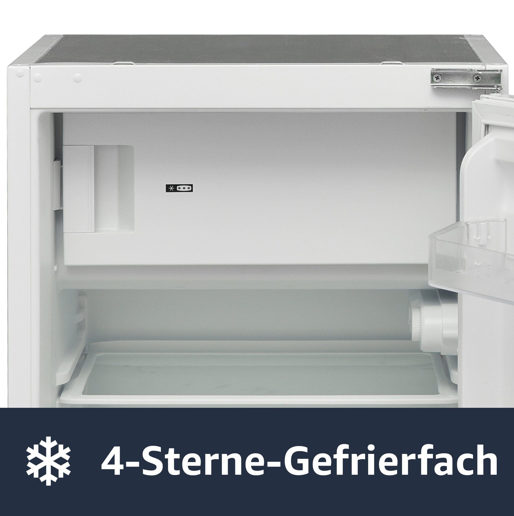Telefunken Einbaukühlschrank EKGS120E, 87.5 cm hoch, 54 cm breit, Mit Gefrierfach (Nische/Höhe 88), Schlepptür, 121 L Gesamt-Nutzinhalt
