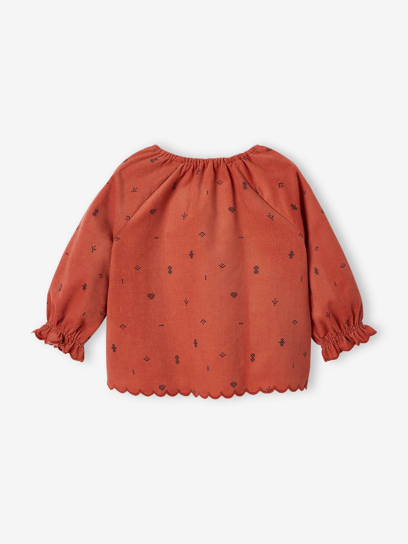Vertbaudet Mädchen Baby Cordbluse - terrakotta farbe
