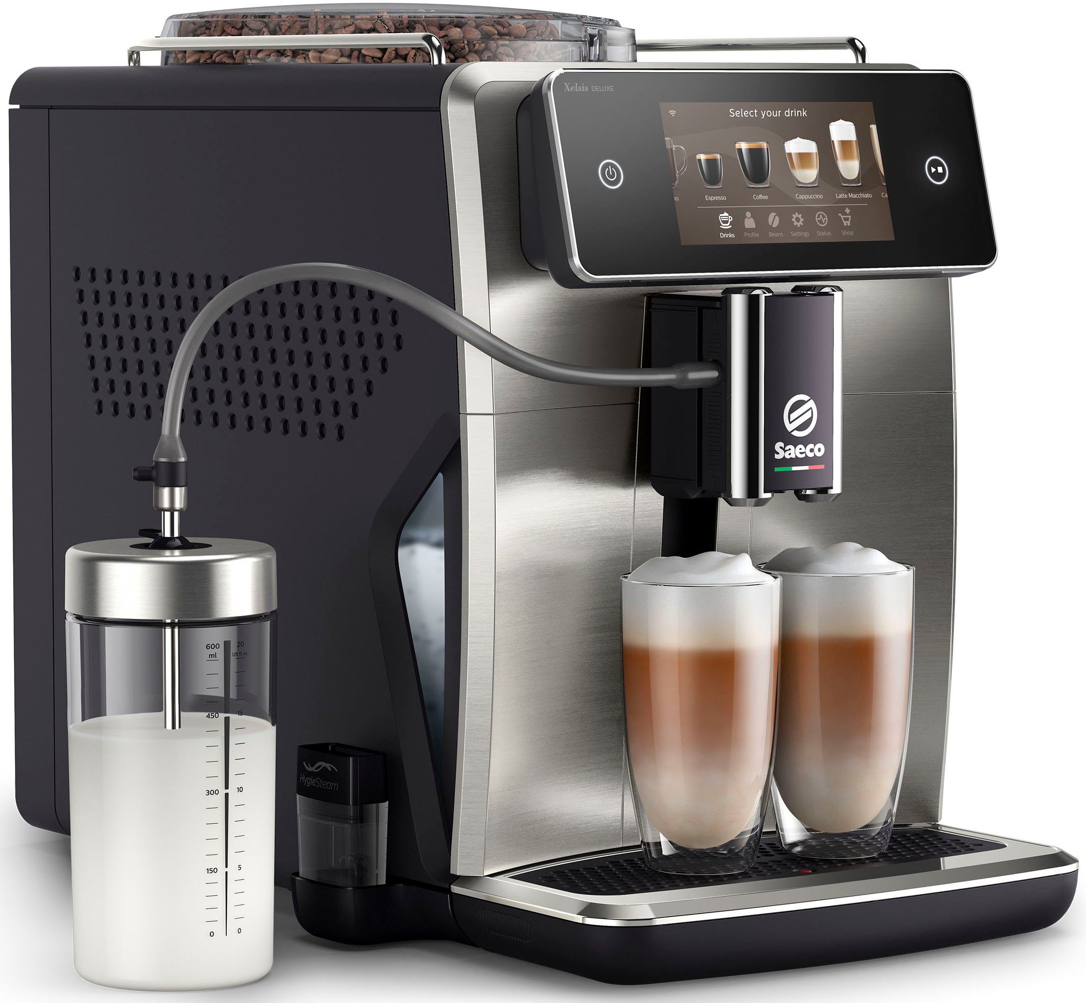 Saeco Kaffeevollautomat Xelsis Deluxe SM8785/00, für 22 Kaffeespezialitäten, mit 8 Benutzerprofilen und 5