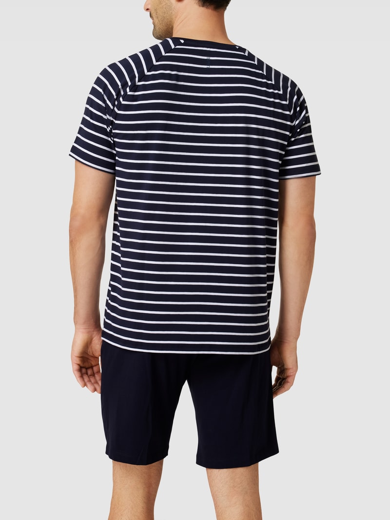 Pyjama mit Stretch-Anteil in dunkelblau