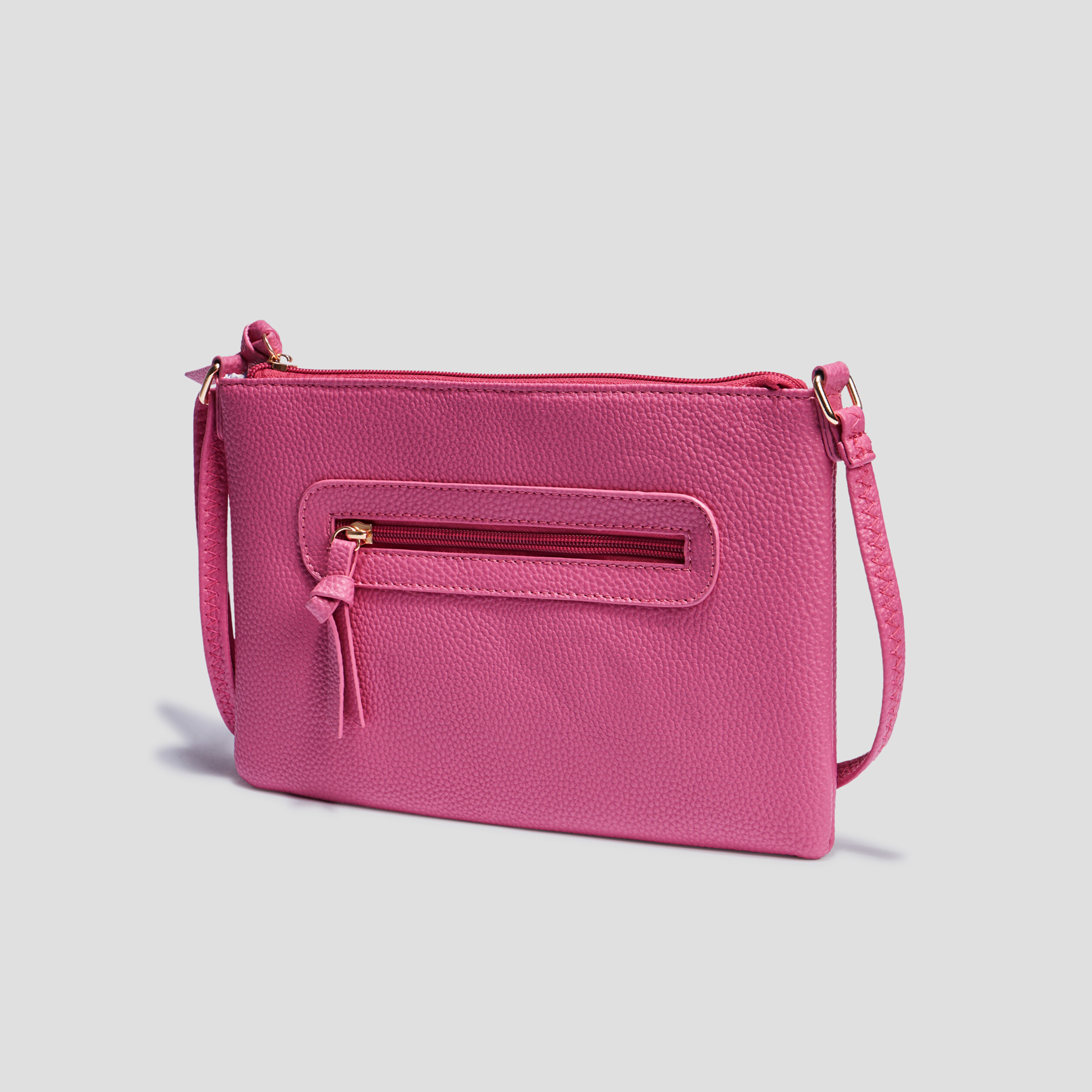 Sac en bandoulière rectangulaire rose fushia femme | La Halle