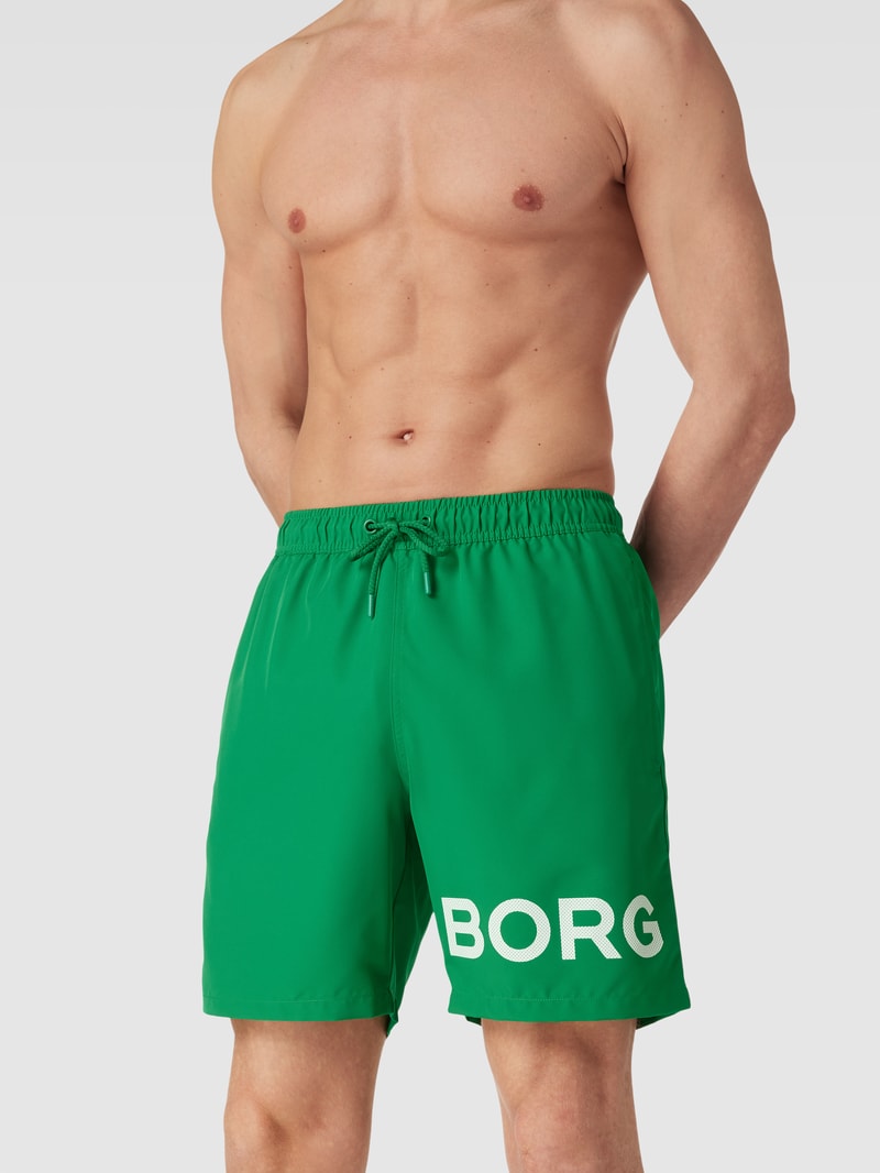 Badehose mit Tunnelzug Modell 'SHELDON' in grün