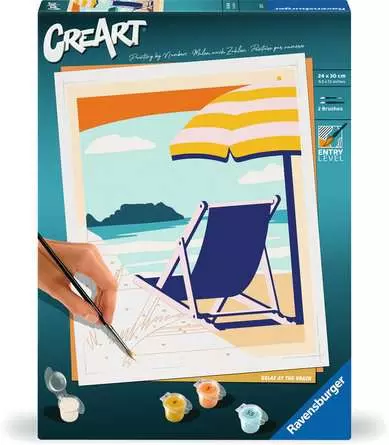 CreArt Relaxen am Strand - Malen nach Zahlen für Erwachsene