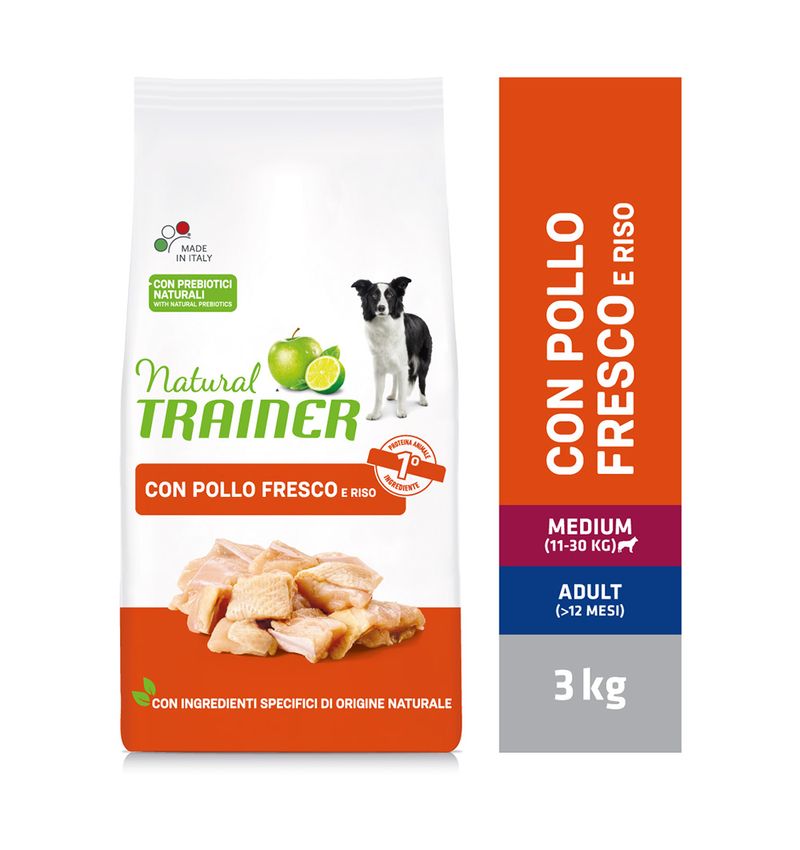 Natural Trainer Adult Medium mit Huhn, Reis und Aloe vera