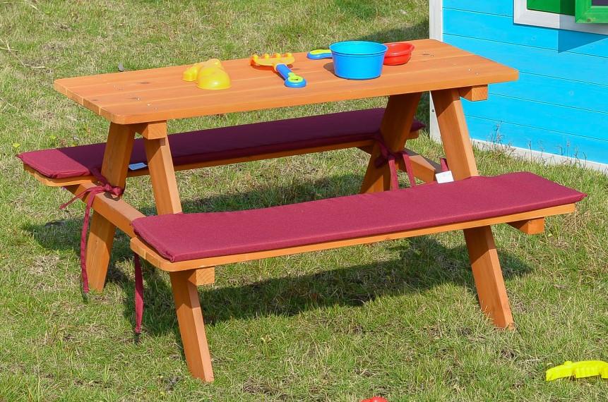 Coemo Kinder-Sitzgruppe Picknicktisch Spieltisch Holz