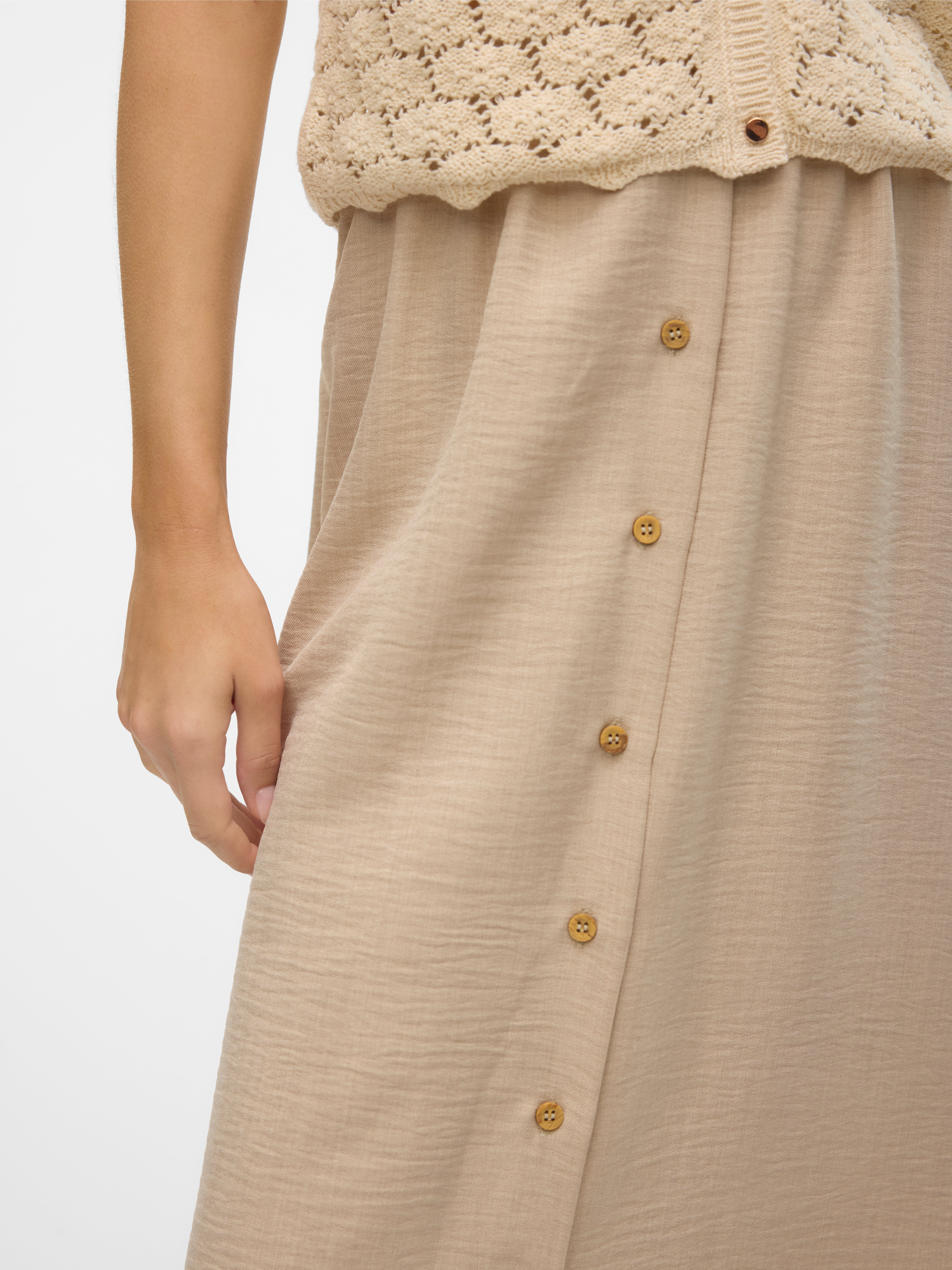 VMMELANEY Hohe Taille Langer Rock