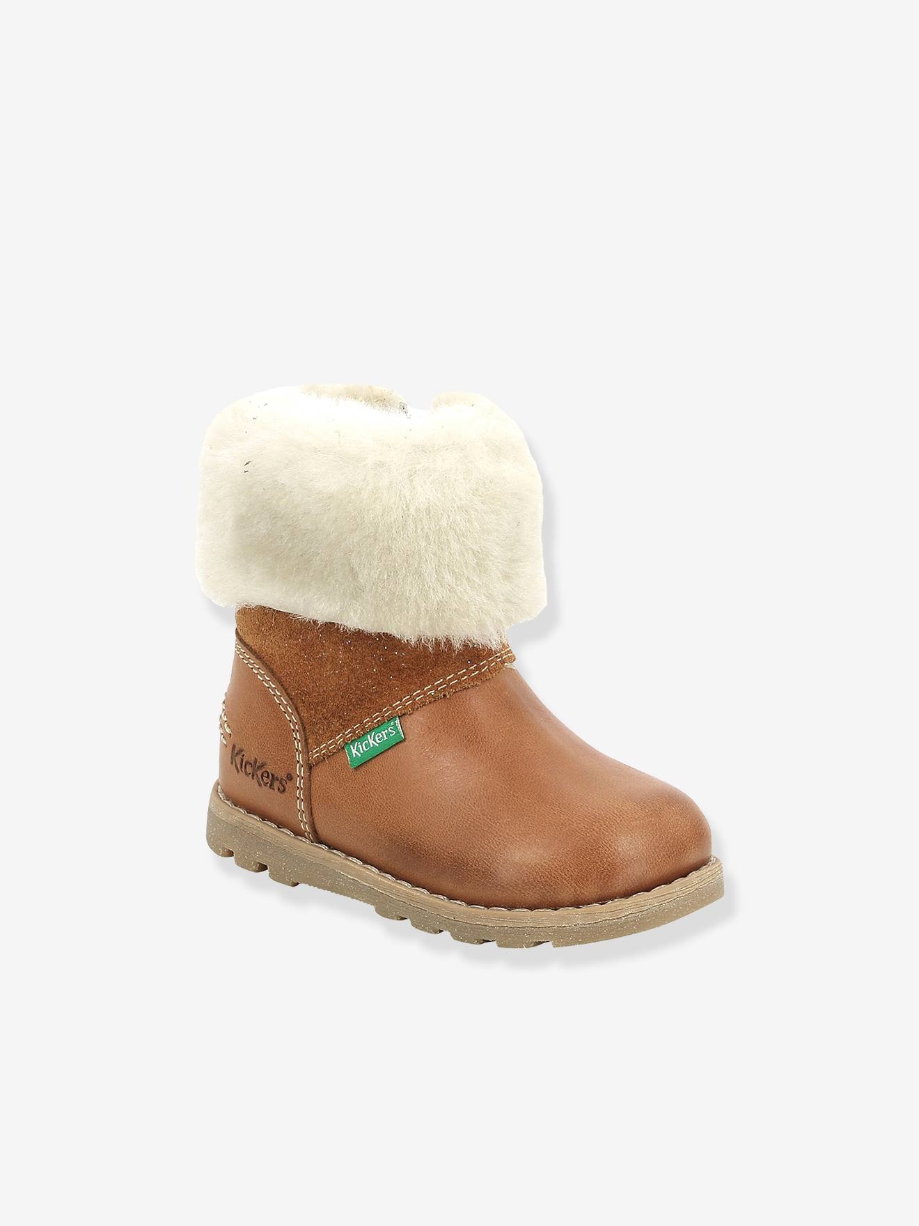 Kickers Mädchen Baby Lauflern-Boots NONOFUR KICKERS - karamell