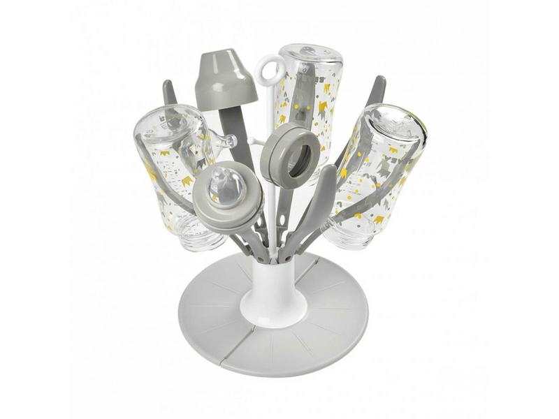 Egoutte biberon pliable Flower grey