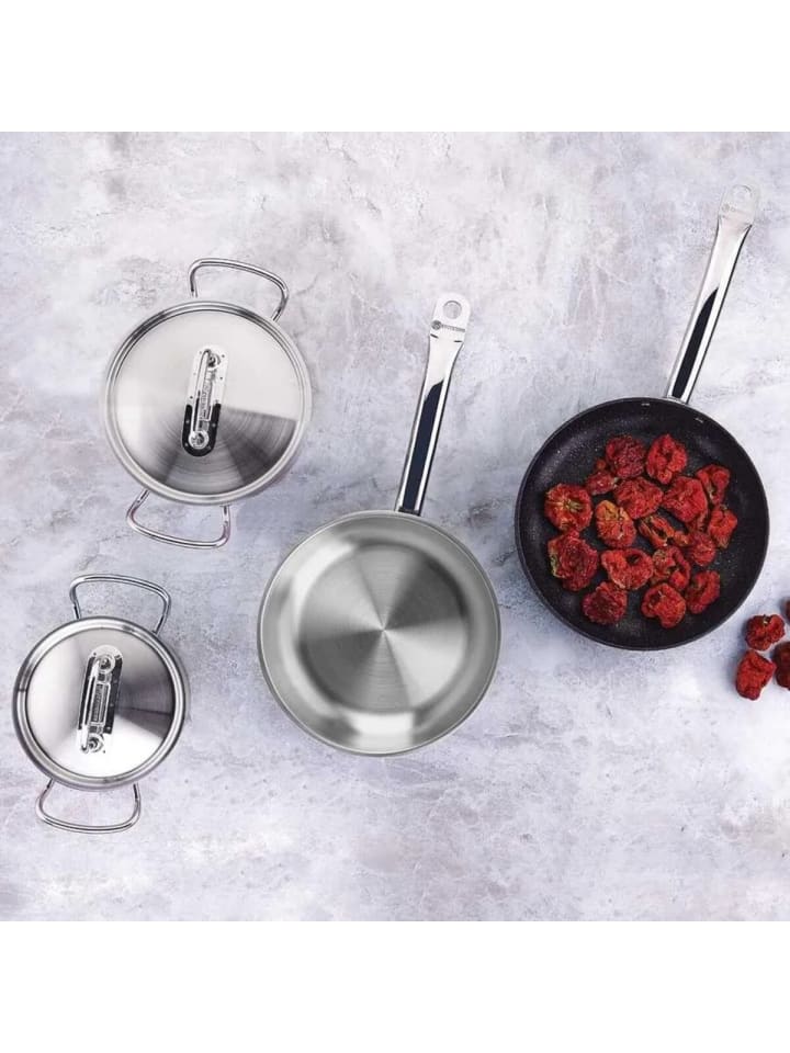 Korkmaz Korkmaz Proline Paella Bratpfanne ø16 cm - 18/10-Edelstahl - 0,5L in Silber günstig kaufen 16 cm