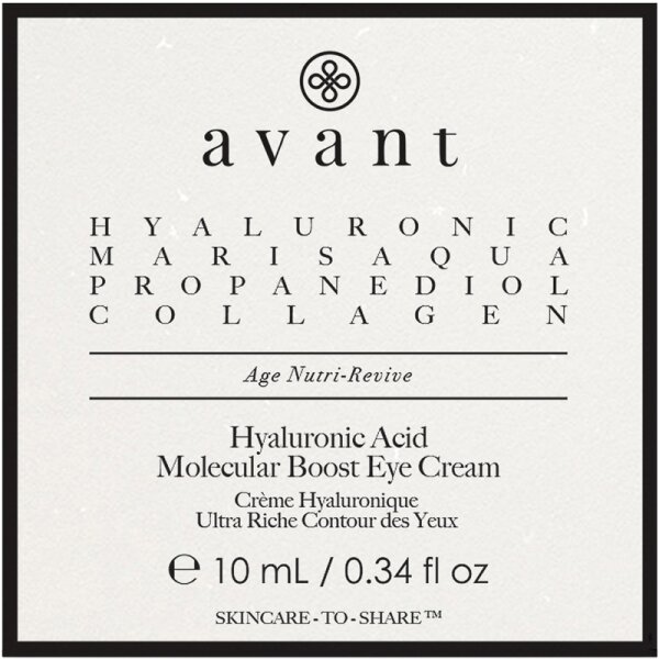 Avant Age Nutri-Revive Hyaluronic Acid Molecular Boost Eye Cream Augencreme