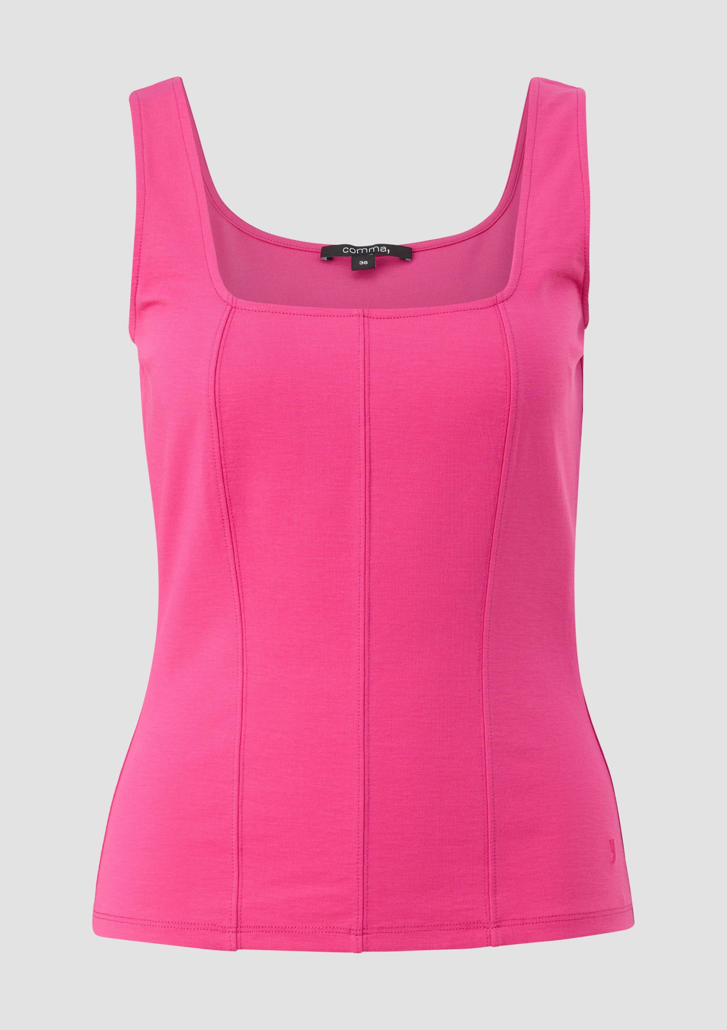 Top aus Lyocellmix - pink