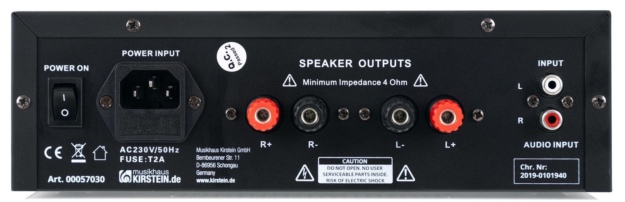 McGrey PA-350BT Bluetooth-Endstufe Endverstärker (200 W, zwei Mikrofoneingängen - USB-MP3-Player und Cinch-Eingang)