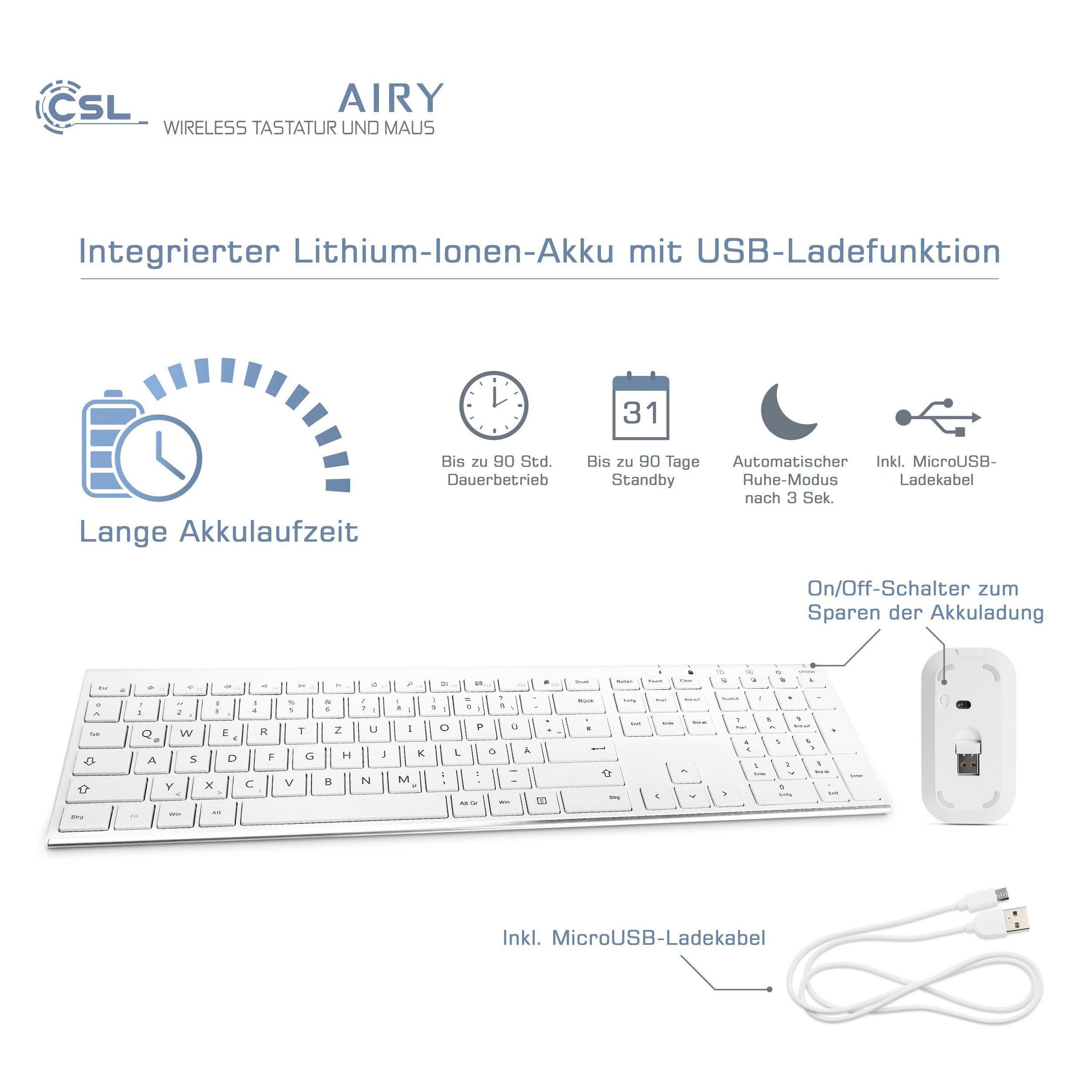 CSL AIRY Tastatur- und Maus-Set
