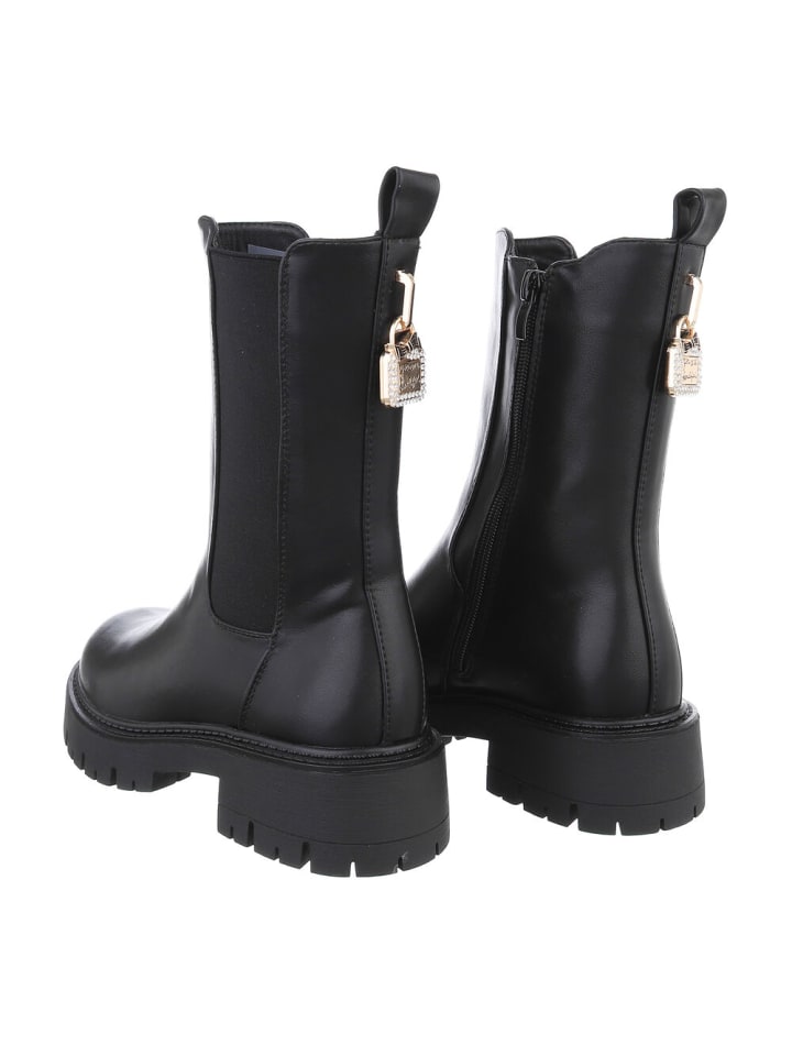 Ital-Design Stiefelette in Schwarz günstig kaufen