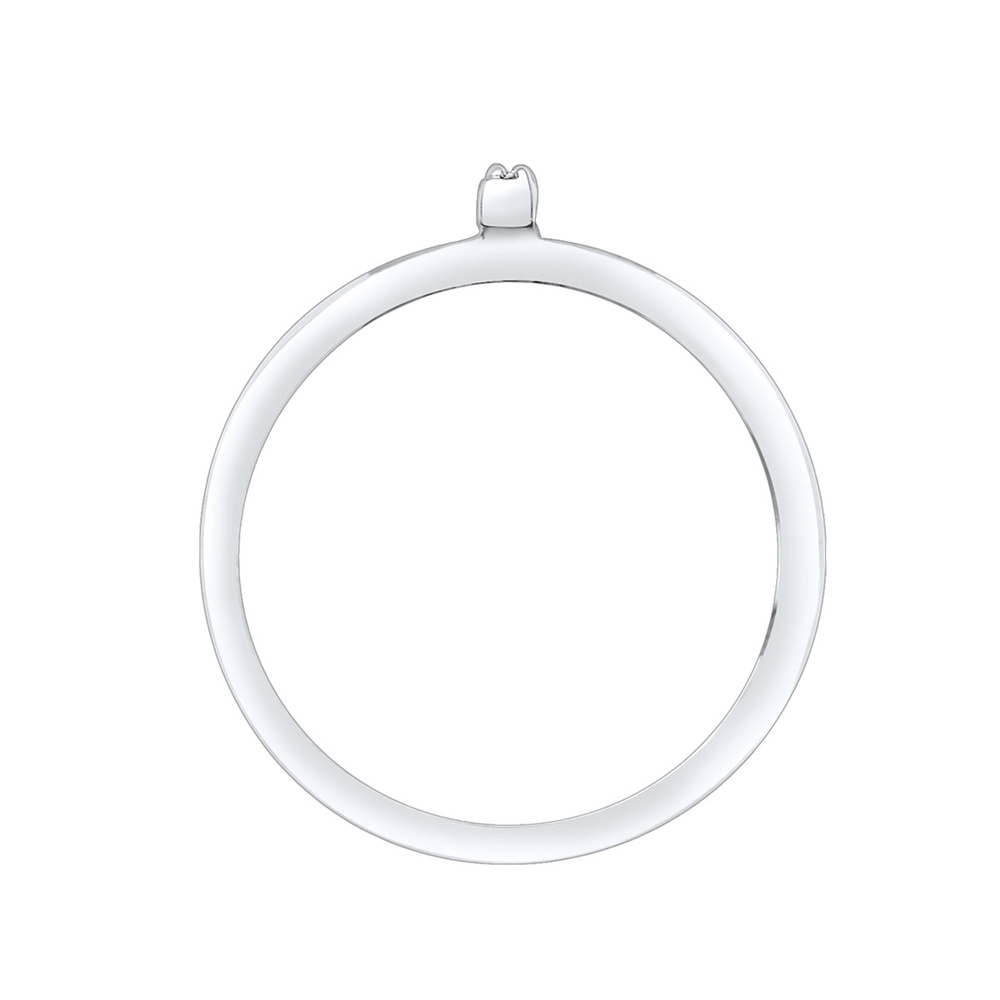 Elli Elli Bague Géo Minimal Filigree Bague Femme (925/1000) Argent Cristal Bague