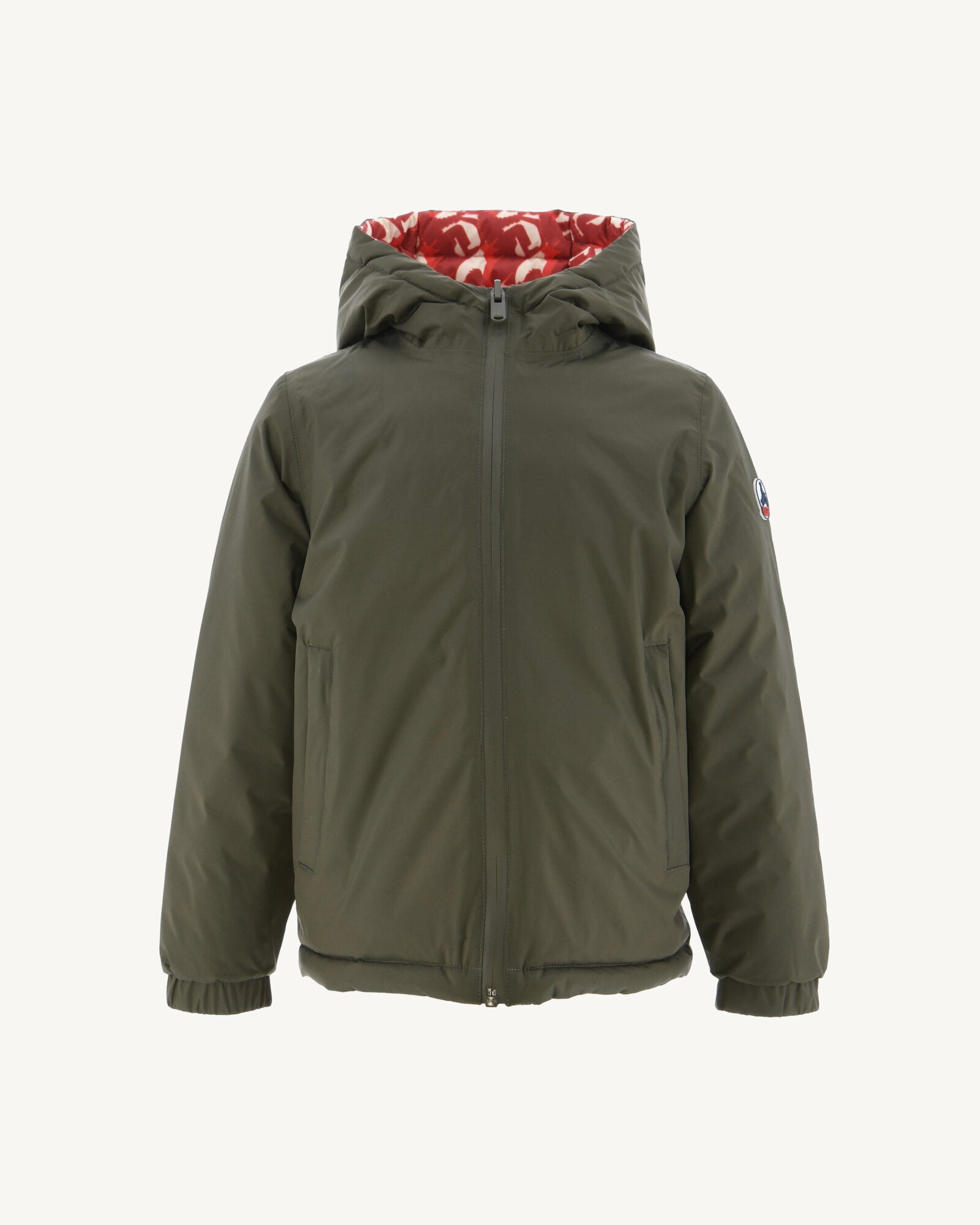 Doudoune réversible Army/Monogram rouge vif enfant Zurich