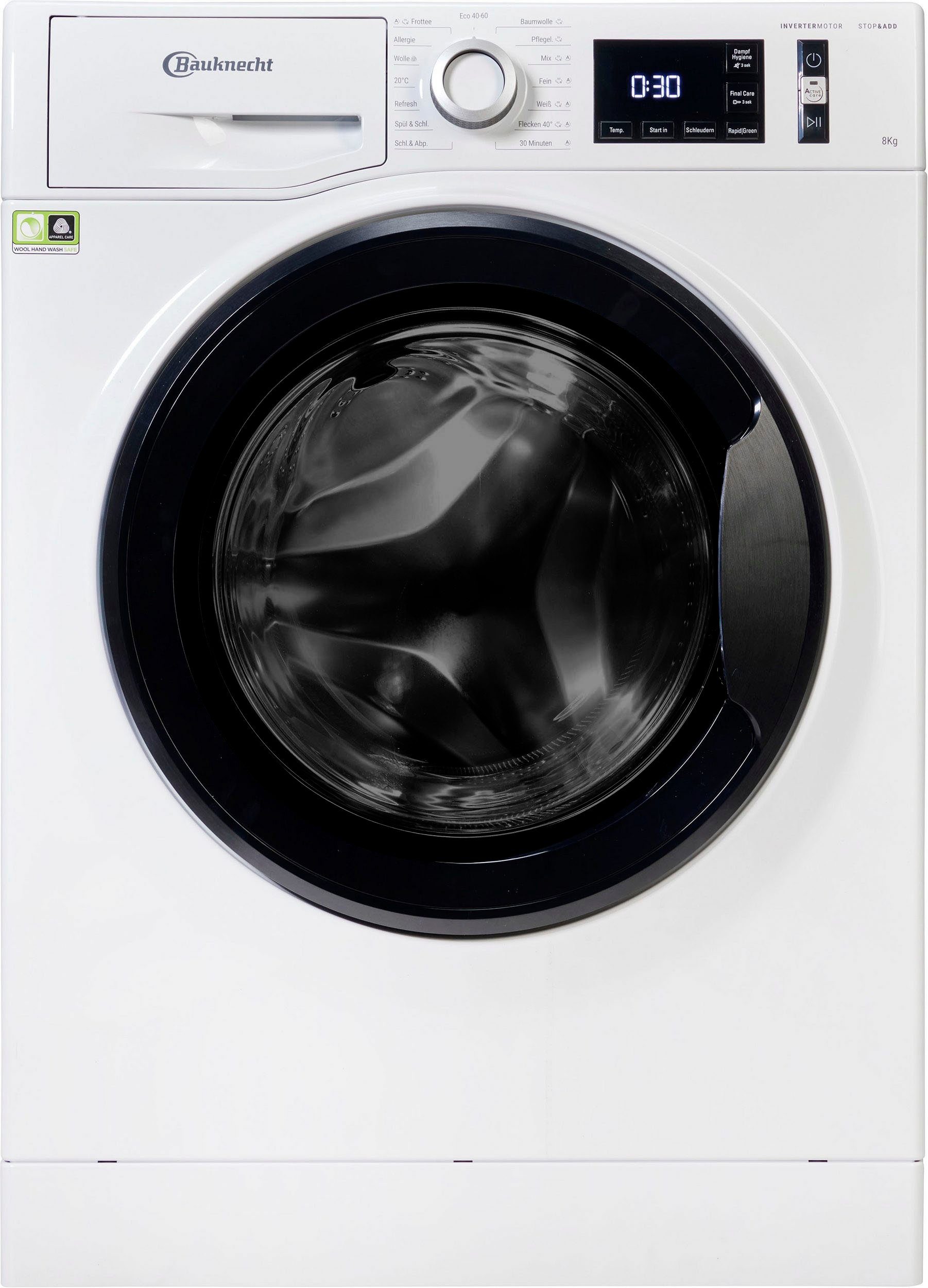 BAUKNECHT Waschmaschine SUPER ECO 8464A, 8 kg, 1400 U/min, 4 Jahre Herstellergarantie