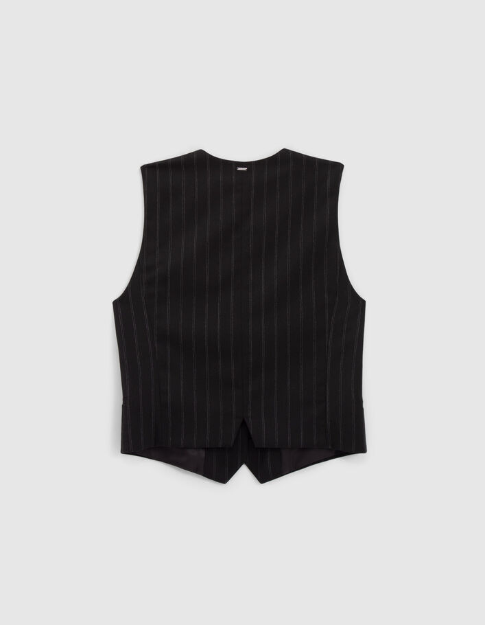 Gilet de costume noir à rayures tennis Femme