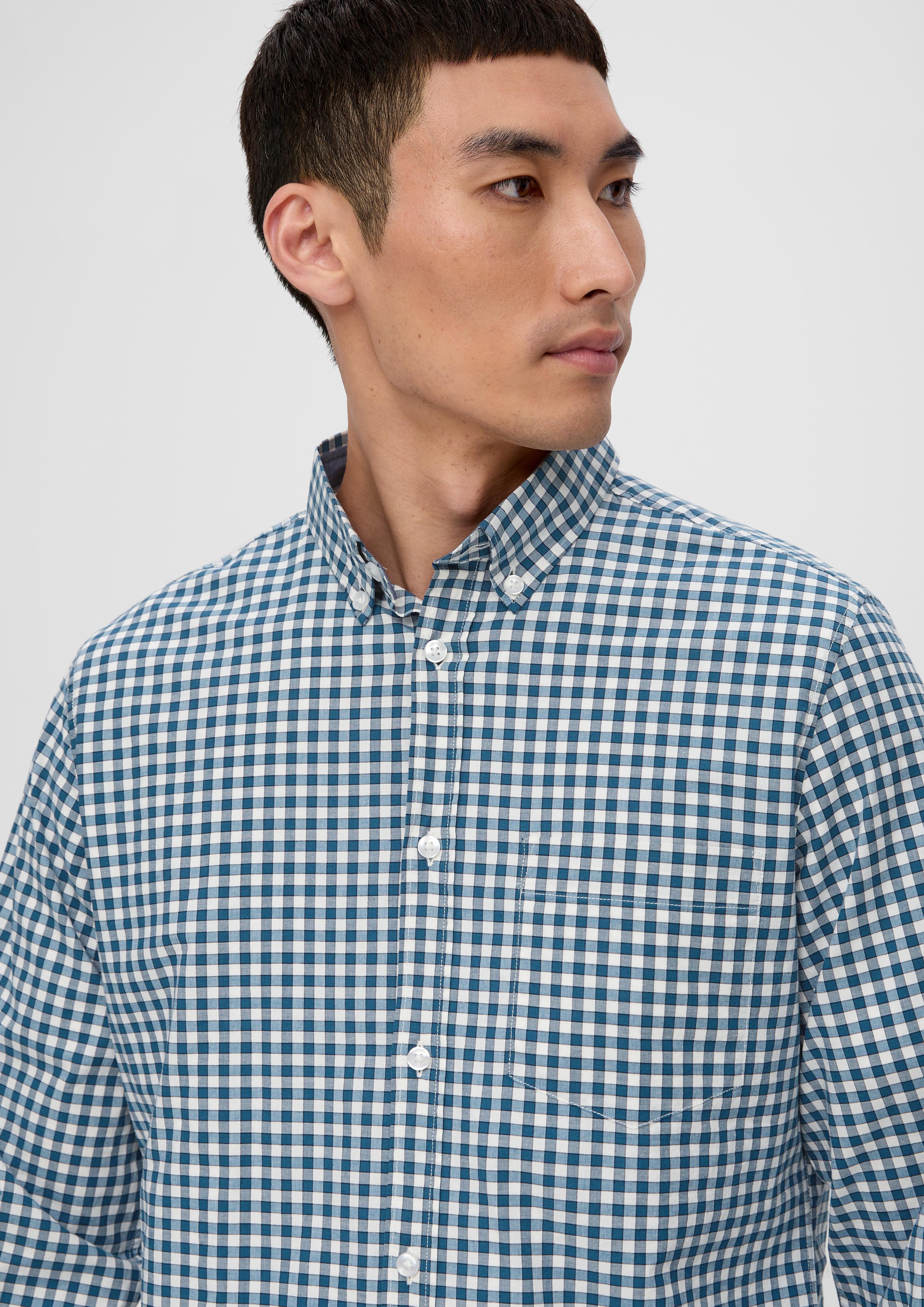 Slim: Karohemd aus Baumwollstretch  2133278-69N1
