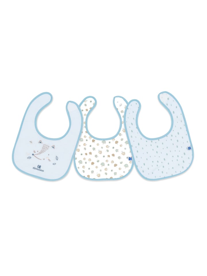Kikkaboo Babylatz Little Fox 3-tlg Set in blau günstig kaufen onesize