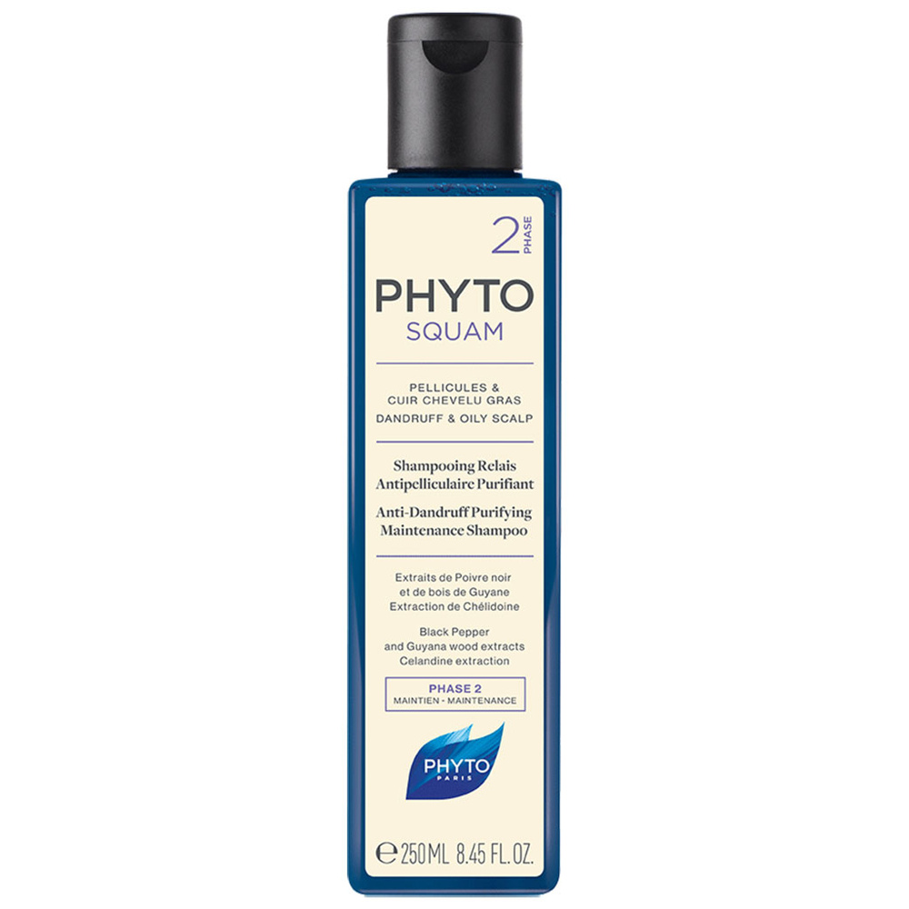 Phyto PHYTOSQUAM SHAMPOOING RELAIS ANTIPELLICULAIRE PURIFIANT FLACON 250ML SHAMPOOING ANTIPELLICULAIRE