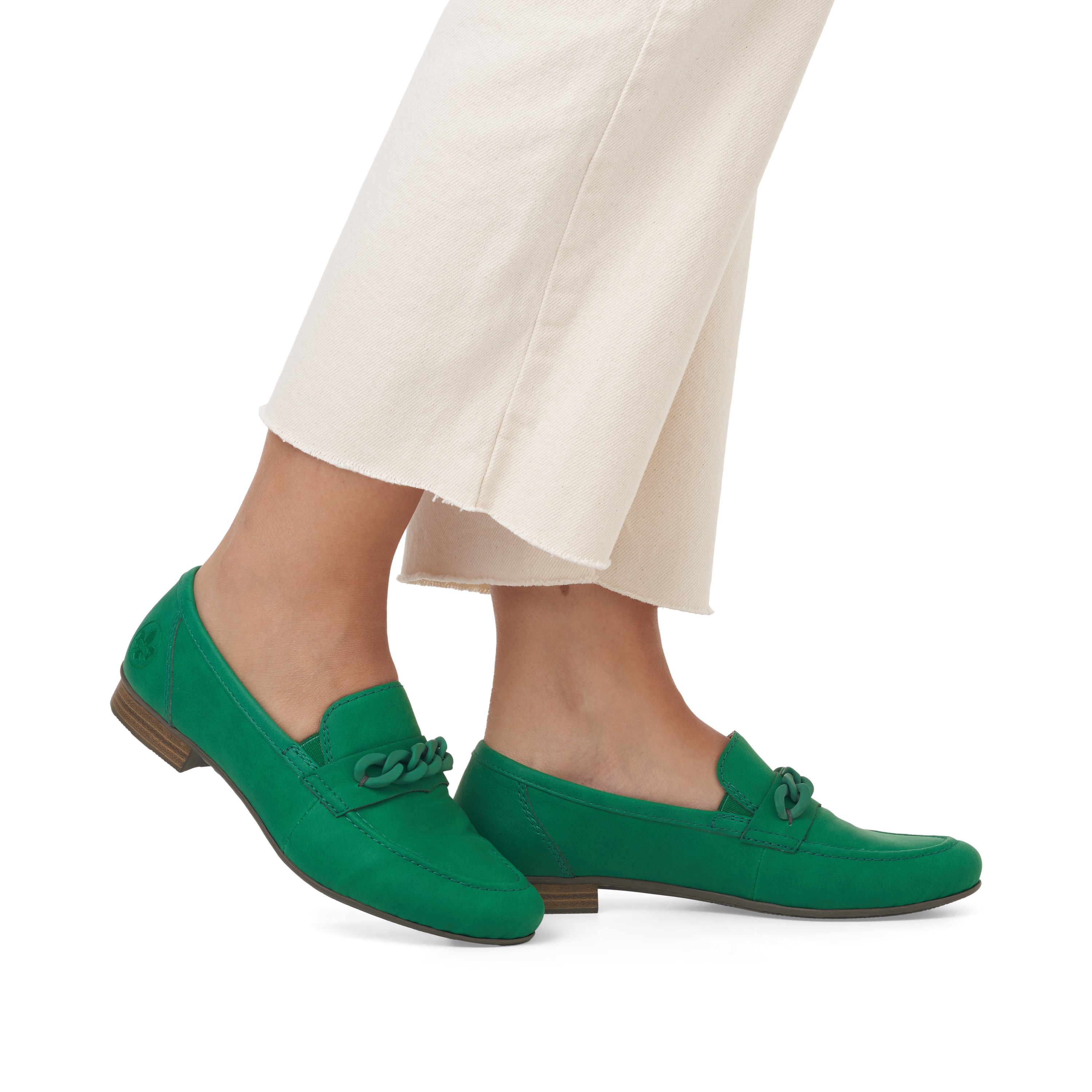 Rieker Damen Loafer grasgrün