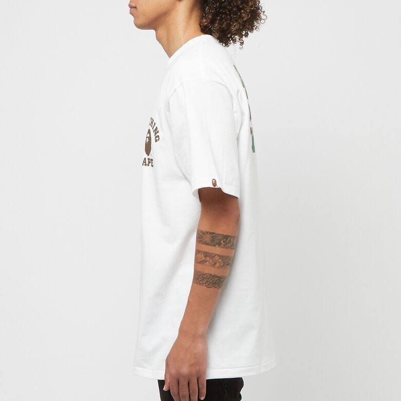 A Bathing Ape Liquid Camo College ATS Tee white