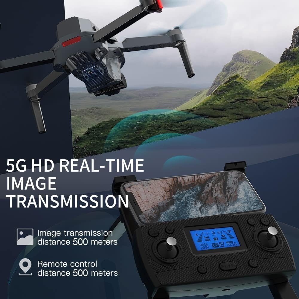 Teeggi 3~5-Tage-Lieferung, ZLL SG907 MAX GPS Drohne mit Kamera 4K HD Drohne (1280 * 720P, Mit 25 Minutes Flight Time, Folgen Professioneller RC 3 Batteries)