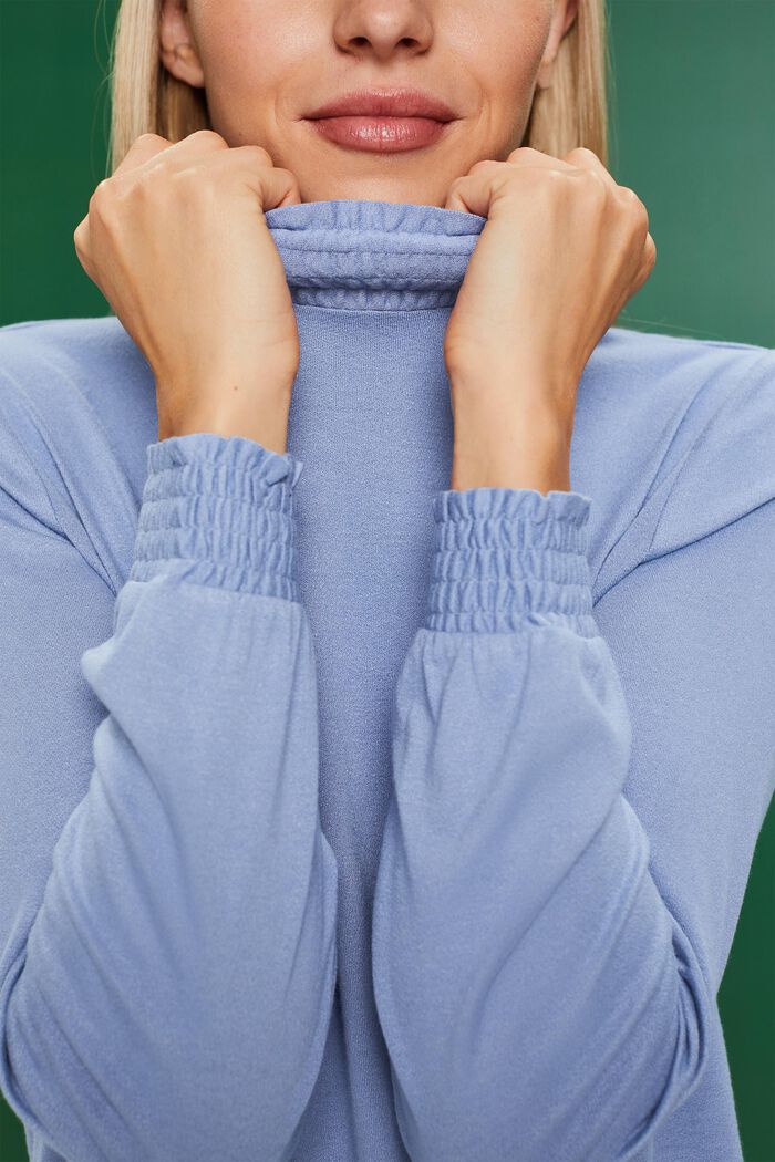 Longsleeve mit Smok-Details, LENZING™ ECOVERO™