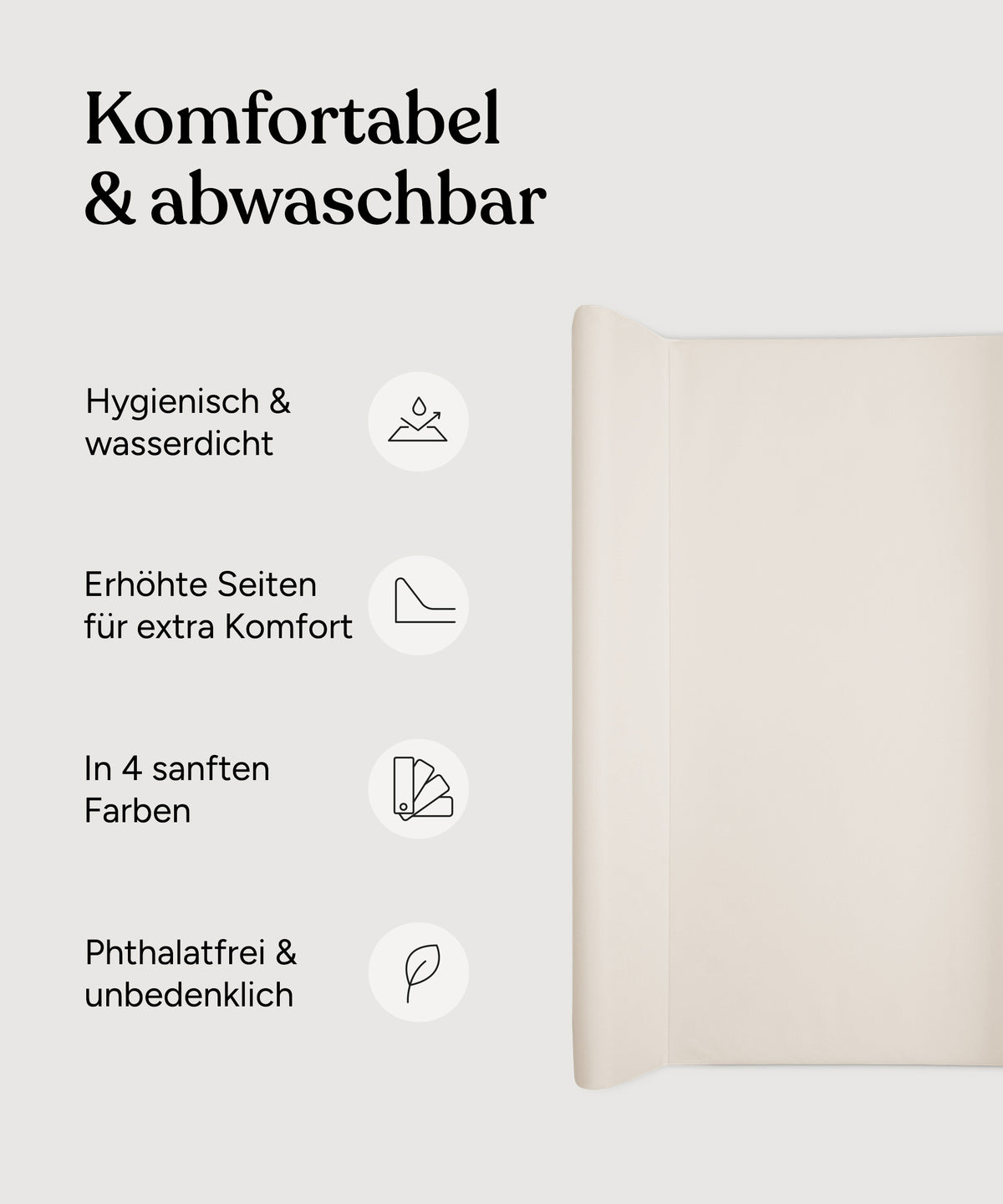 Wickelauflage abwaschbar 50 × 70 cm