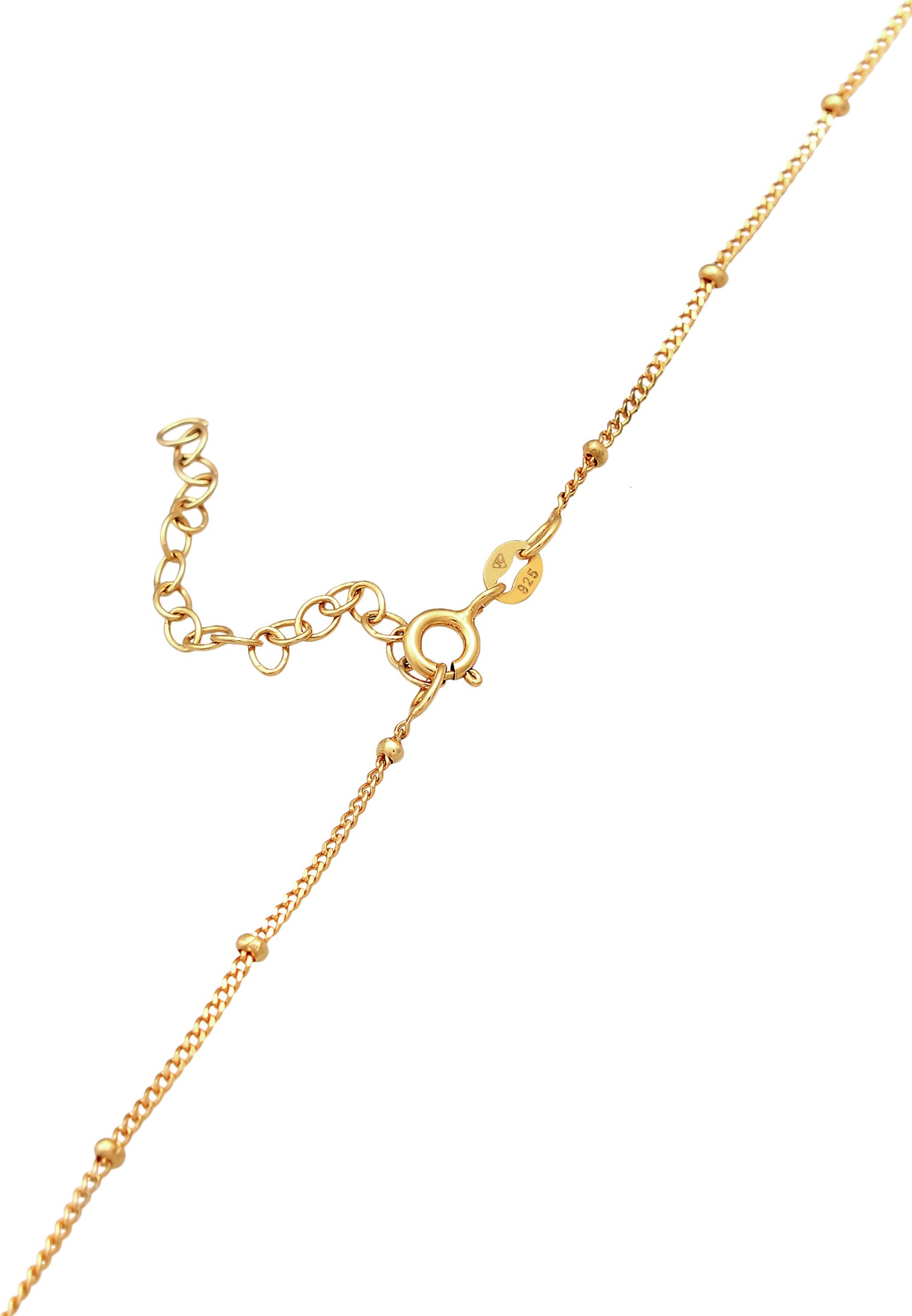 Elli Women's Basic Boho Ball Waist Chain in 925 Sterling Silver Gold Plated
