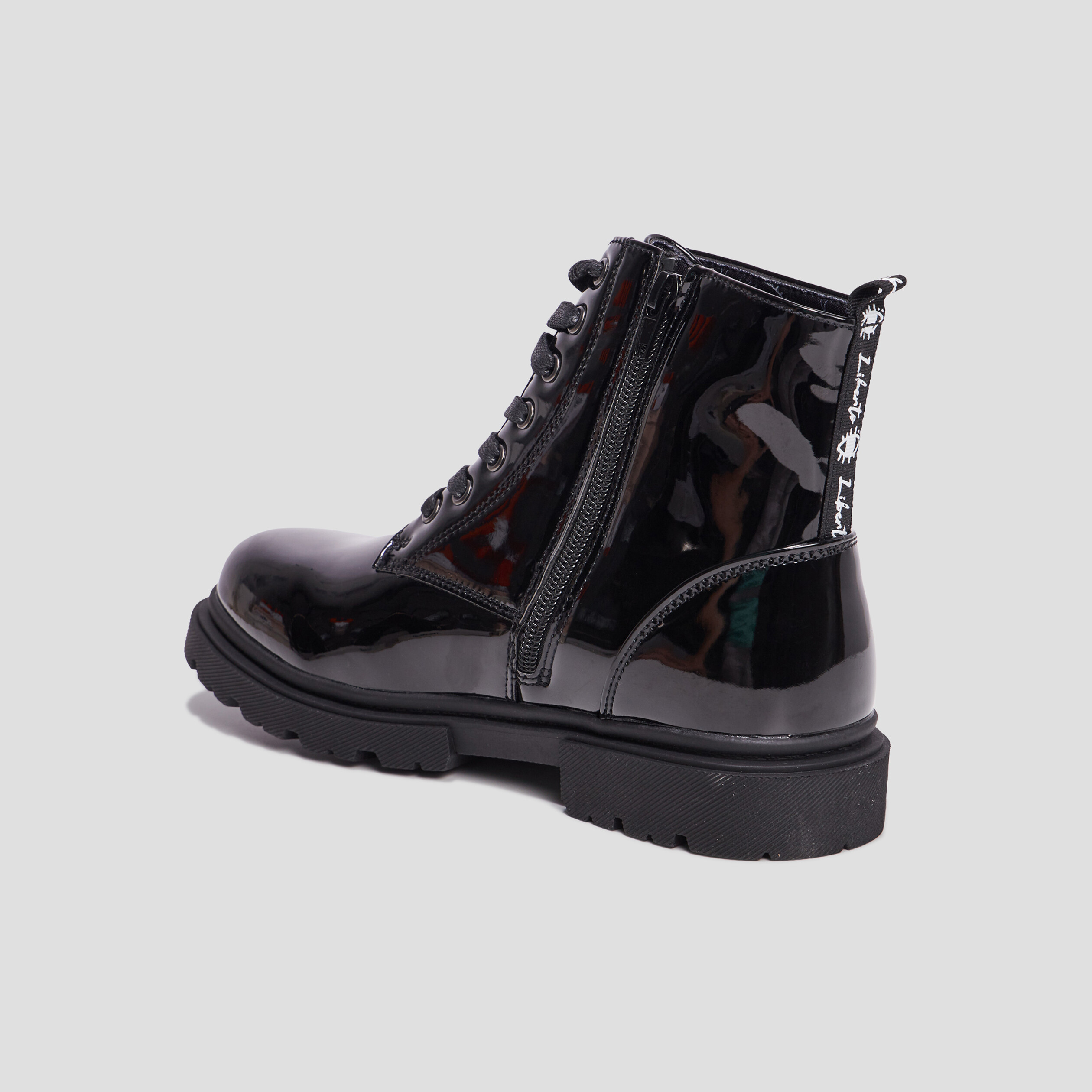 Bottines vernies zippées Liberto noir fille | La Halle